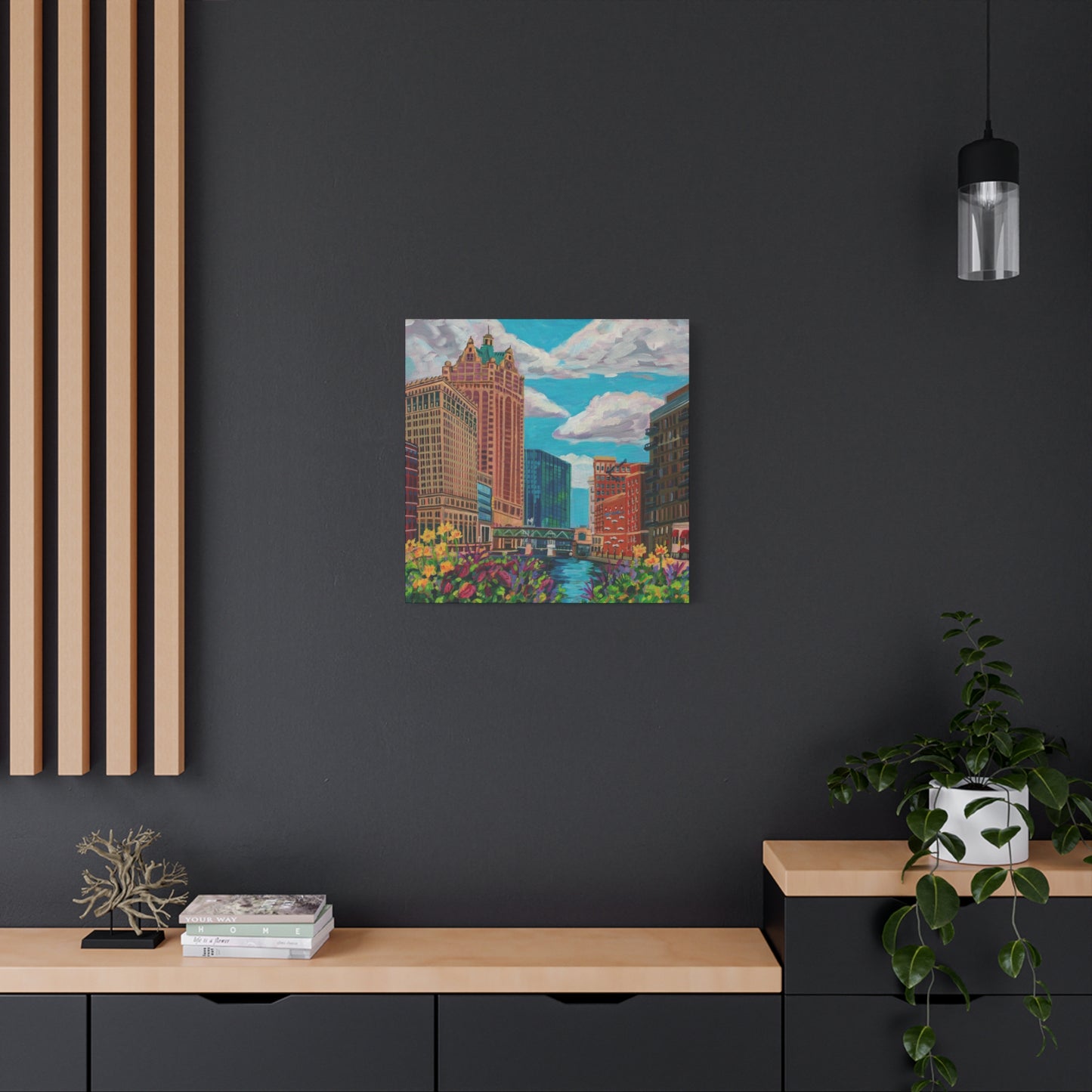 Milwaukee river— Gallery Wrapped Canvas Reproductions