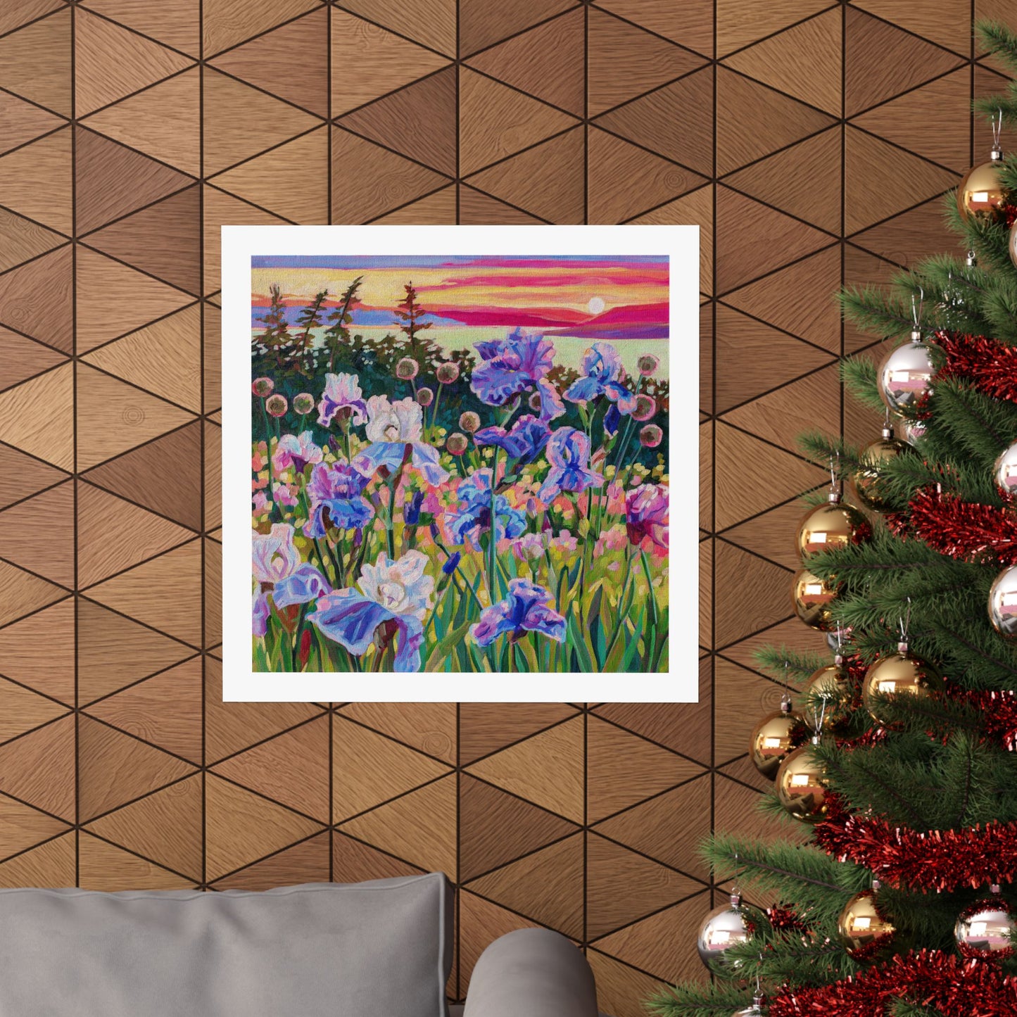 Wonder garden series- Irises— Matte Paper Poster Reproduction