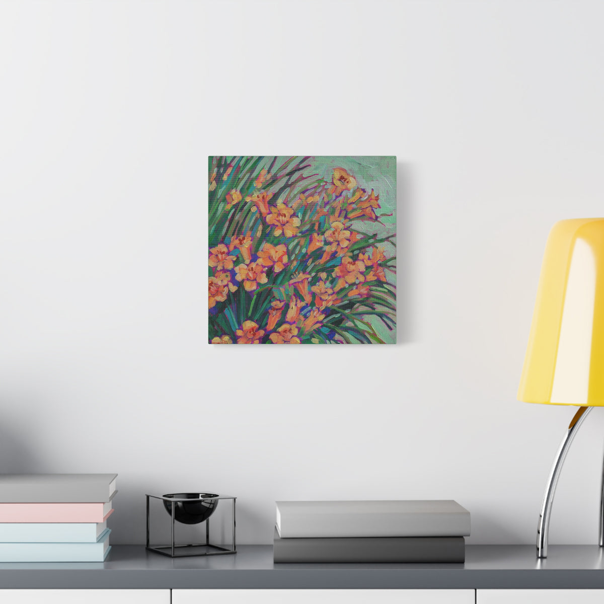 Yellow Daylilies Floral —Matte Canvas, Stretched, 1.25"