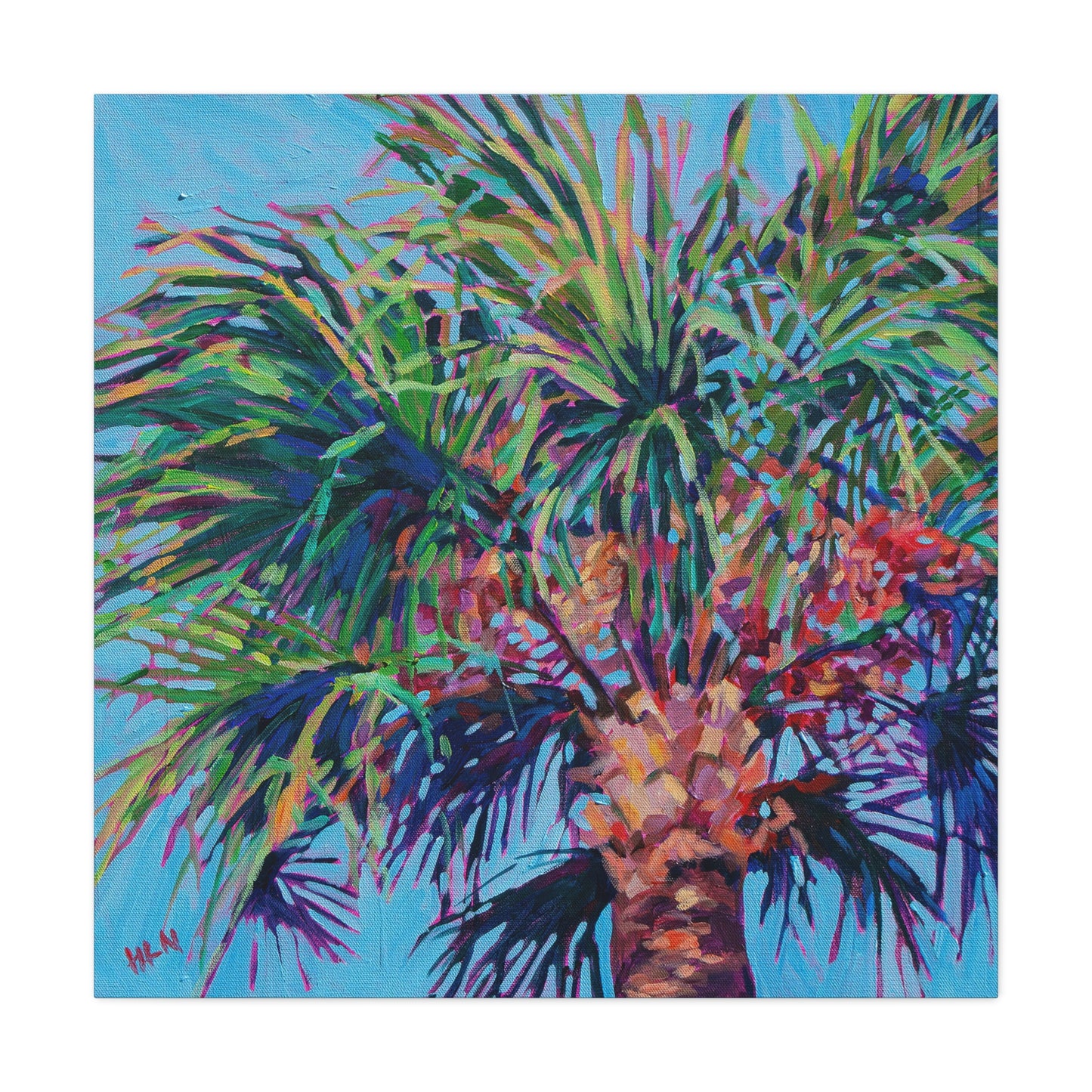 Palm detail #5 —Matte Canvas, Stretched, 1.25"