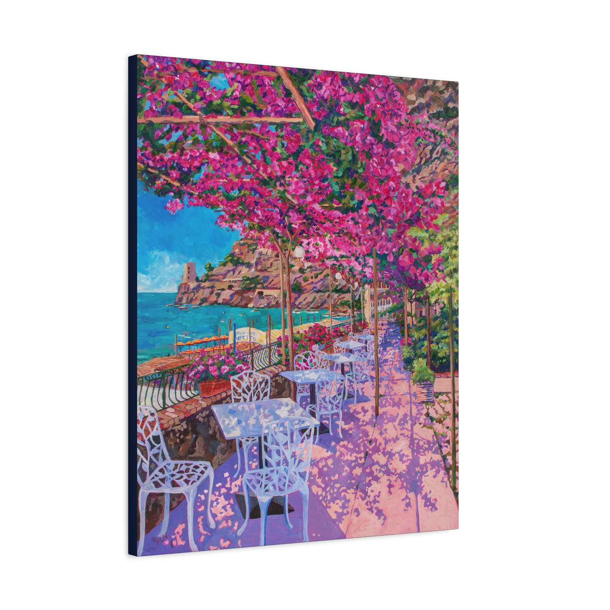 Pupetto's Cafe, Positano, Italy — Gallery Wrapped Canvas Reproduction