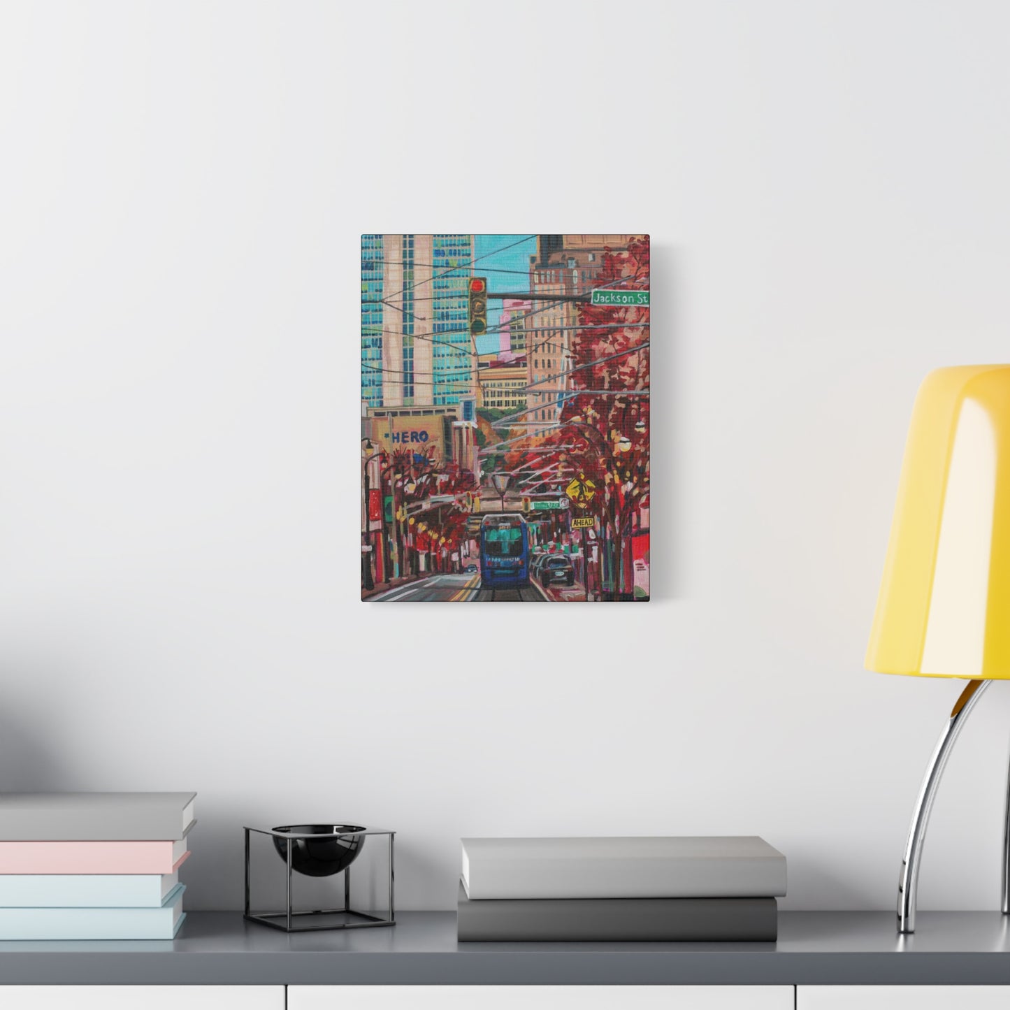 Atlanta Street scene 1 (Atlanta Streetcar -Auburn Street)—Matte Canvas, Stretched, 1.25"