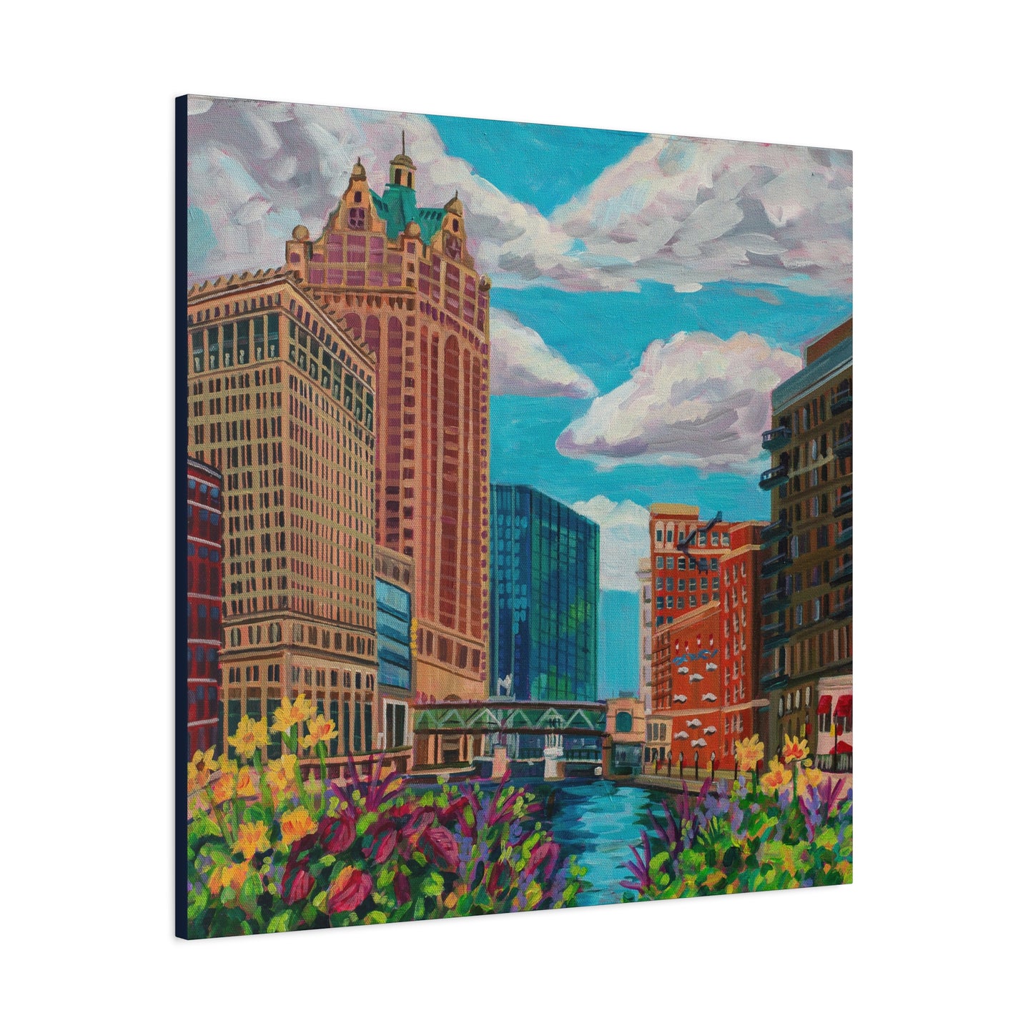 Milwaukee river— Gallery Wrapped Canvas Reproductions