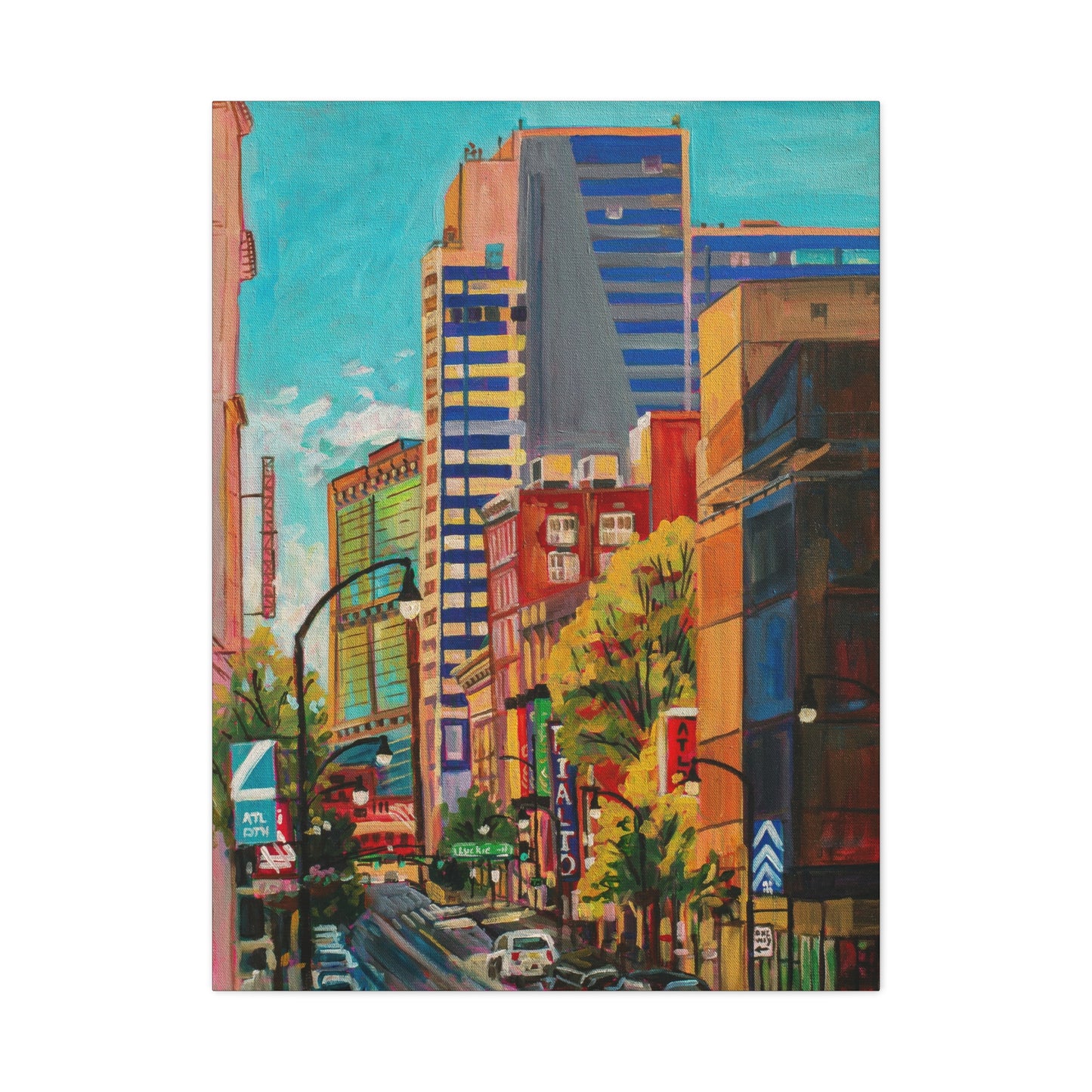 Atlanta Street Scene 2 (Rialto Center for the Arts)—Matte Canvas, Stretched, 1.25"