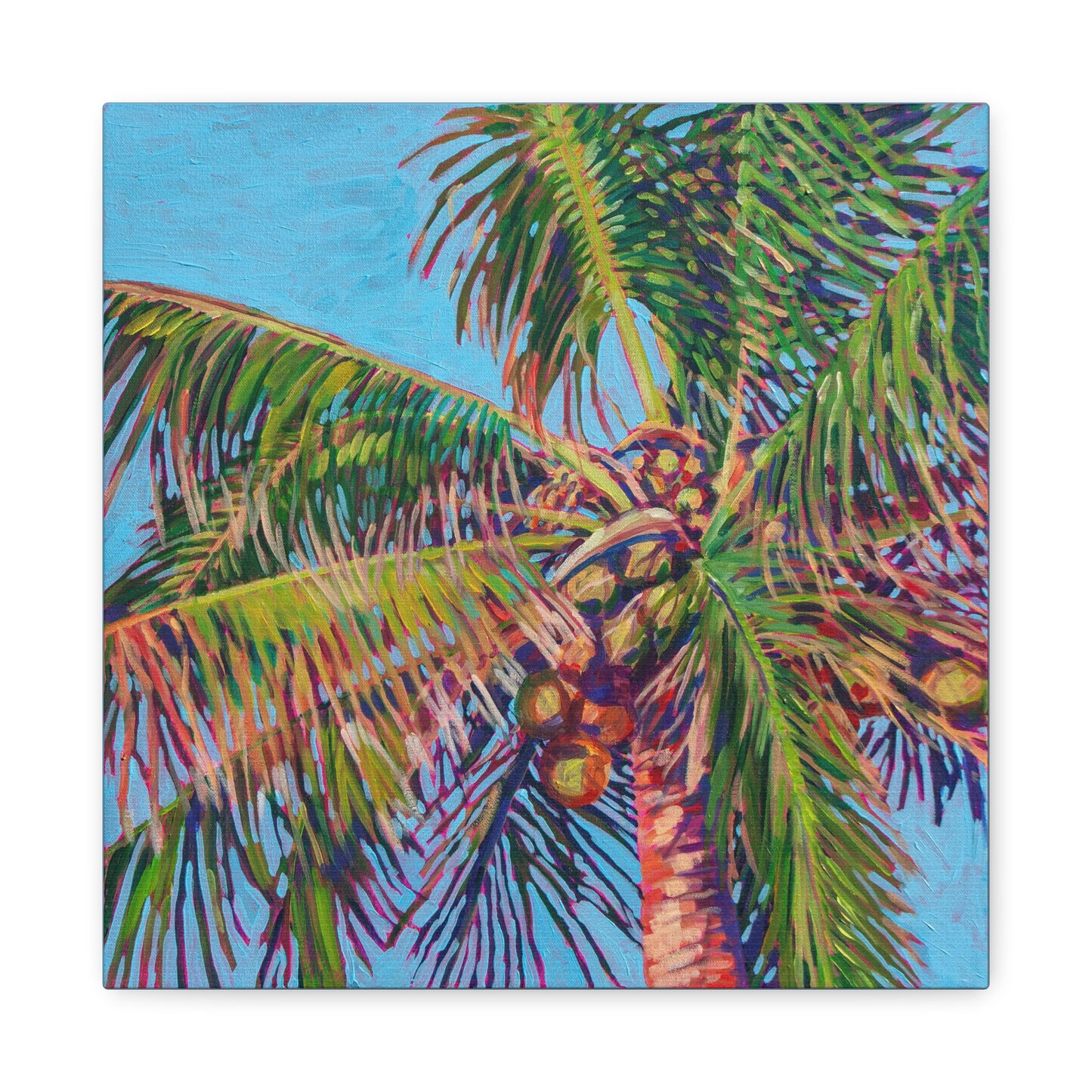 Palm detail #9 —Matte Canvas, Stretched, 1.25"