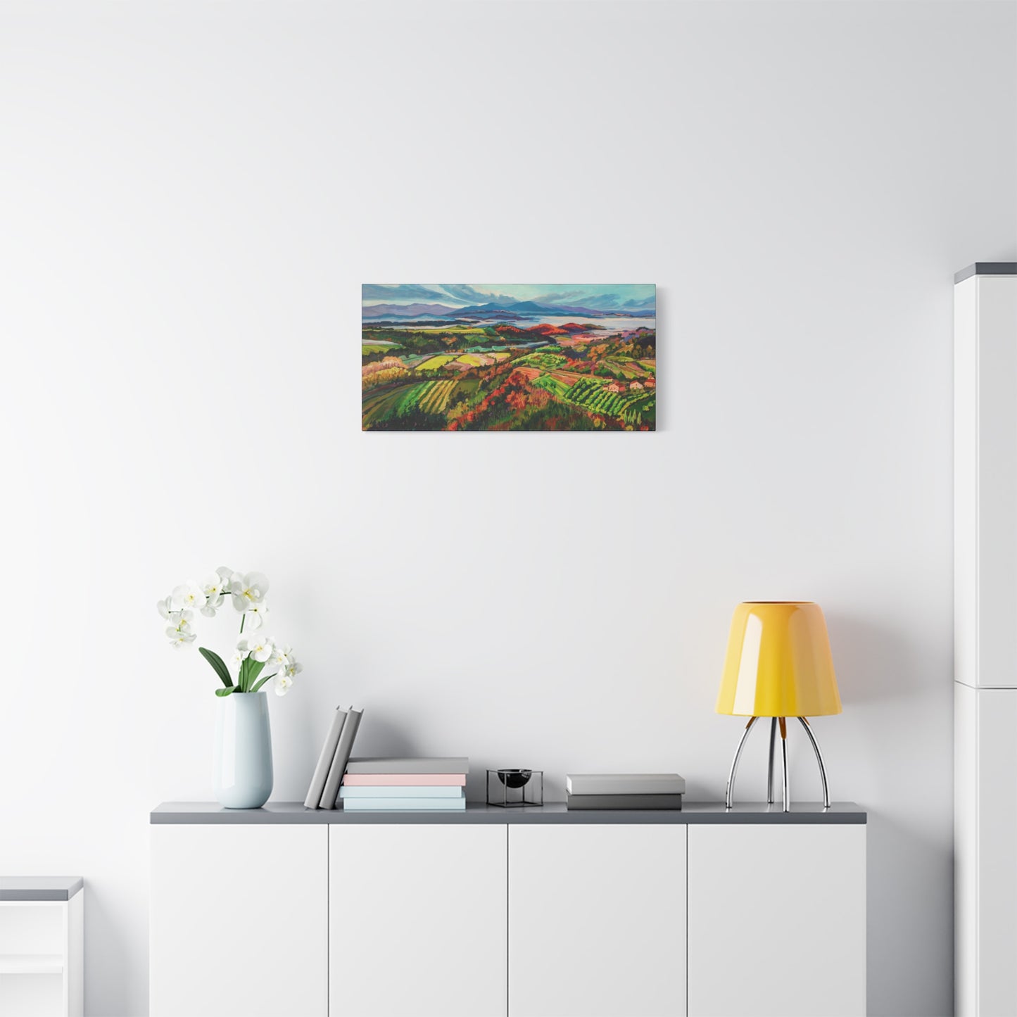 Morning Mist over Tuscany 1— Gallery Wrapped Canvas Reproduction
