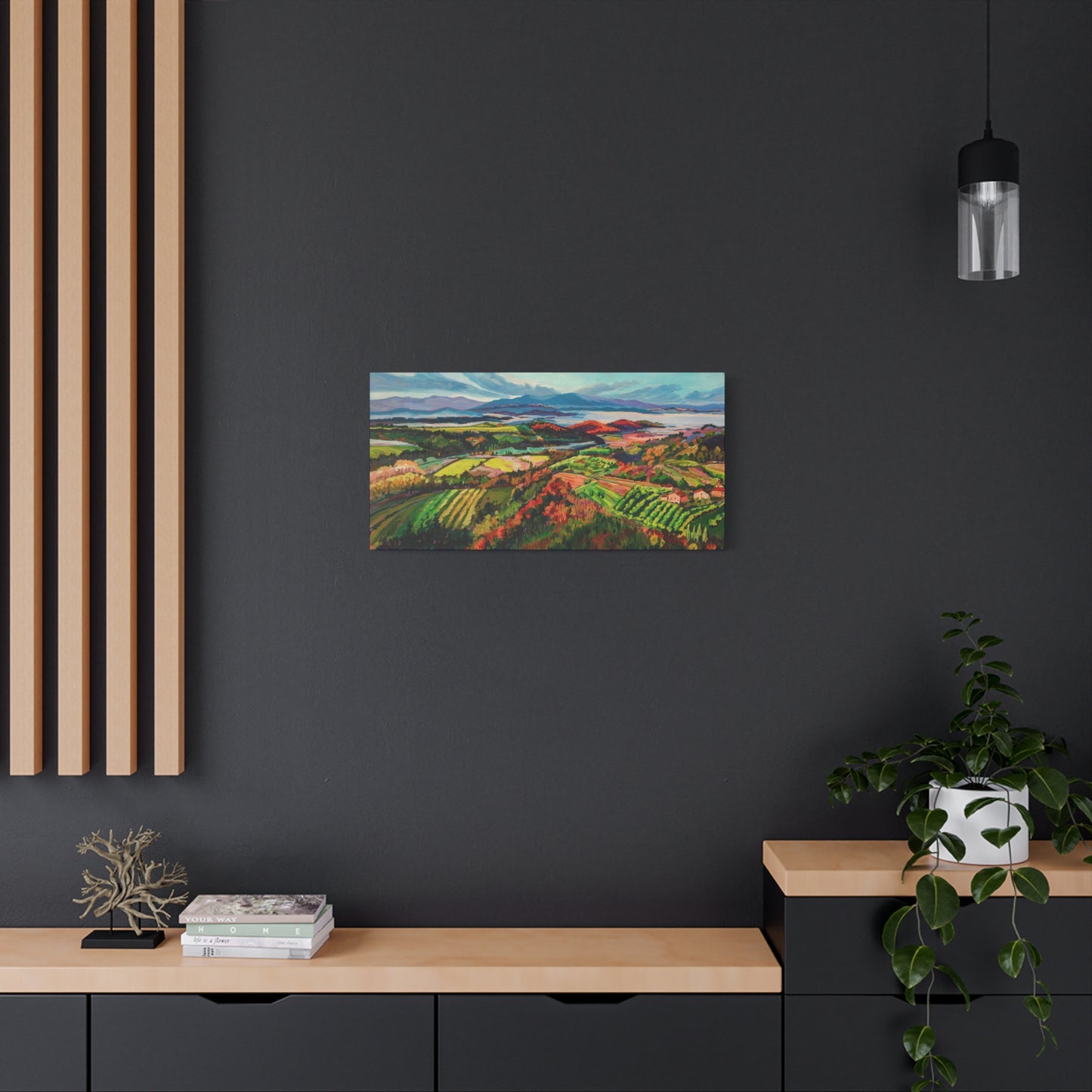 Morning Mist over Tuscany 1— Gallery Wrapped Canvas Reproduction