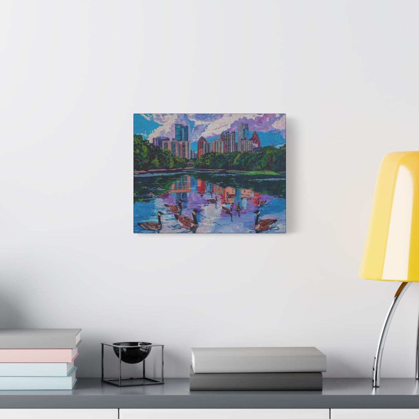 Geese at Piedmont Park, Atlanta —Matte Canvas, Stretched, 1.25"