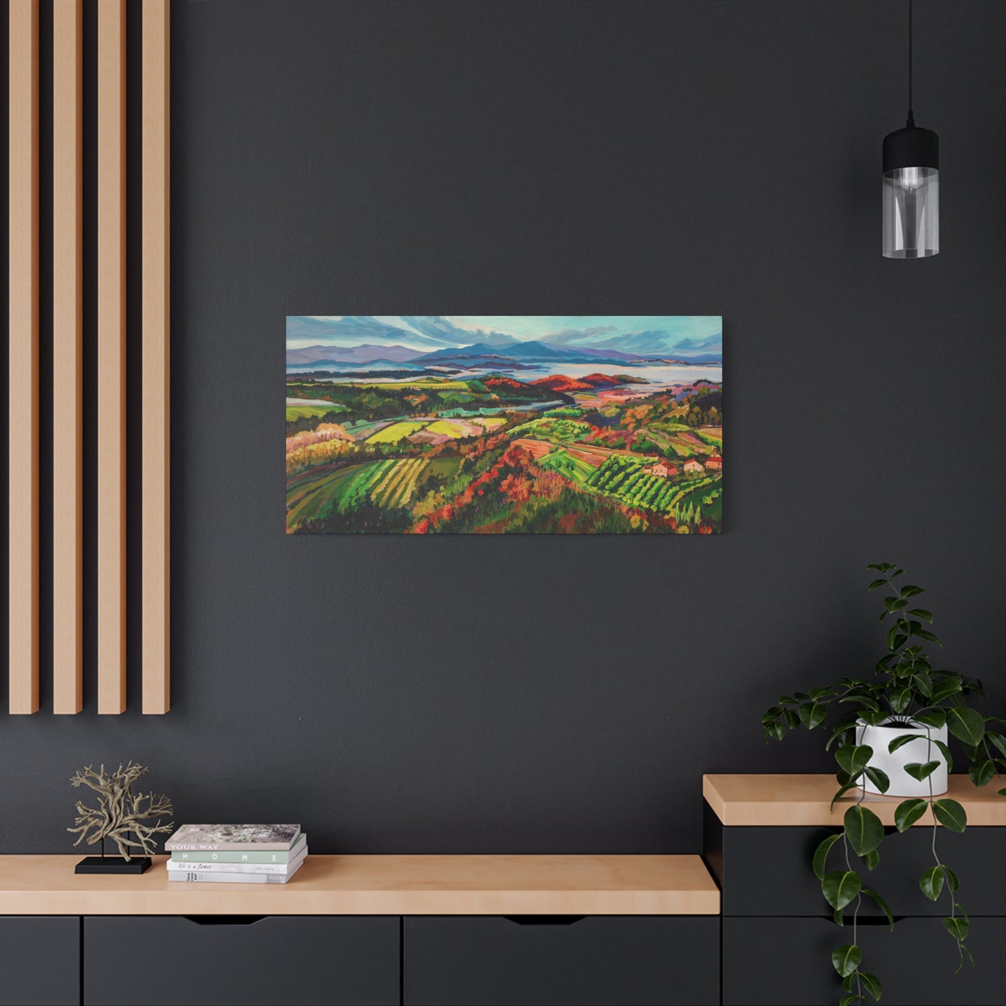 Morning Mist over Tuscany 1— Gallery Wrapped Canvas Reproduction