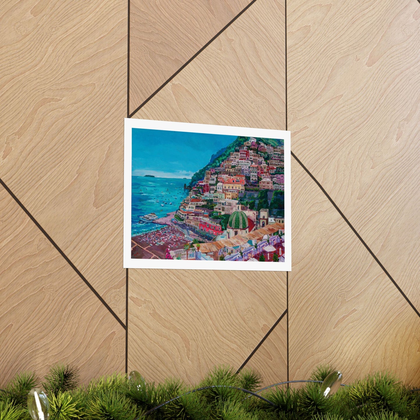 Summer in Positano, Italy —Matte Horizontal Poster Reproduction