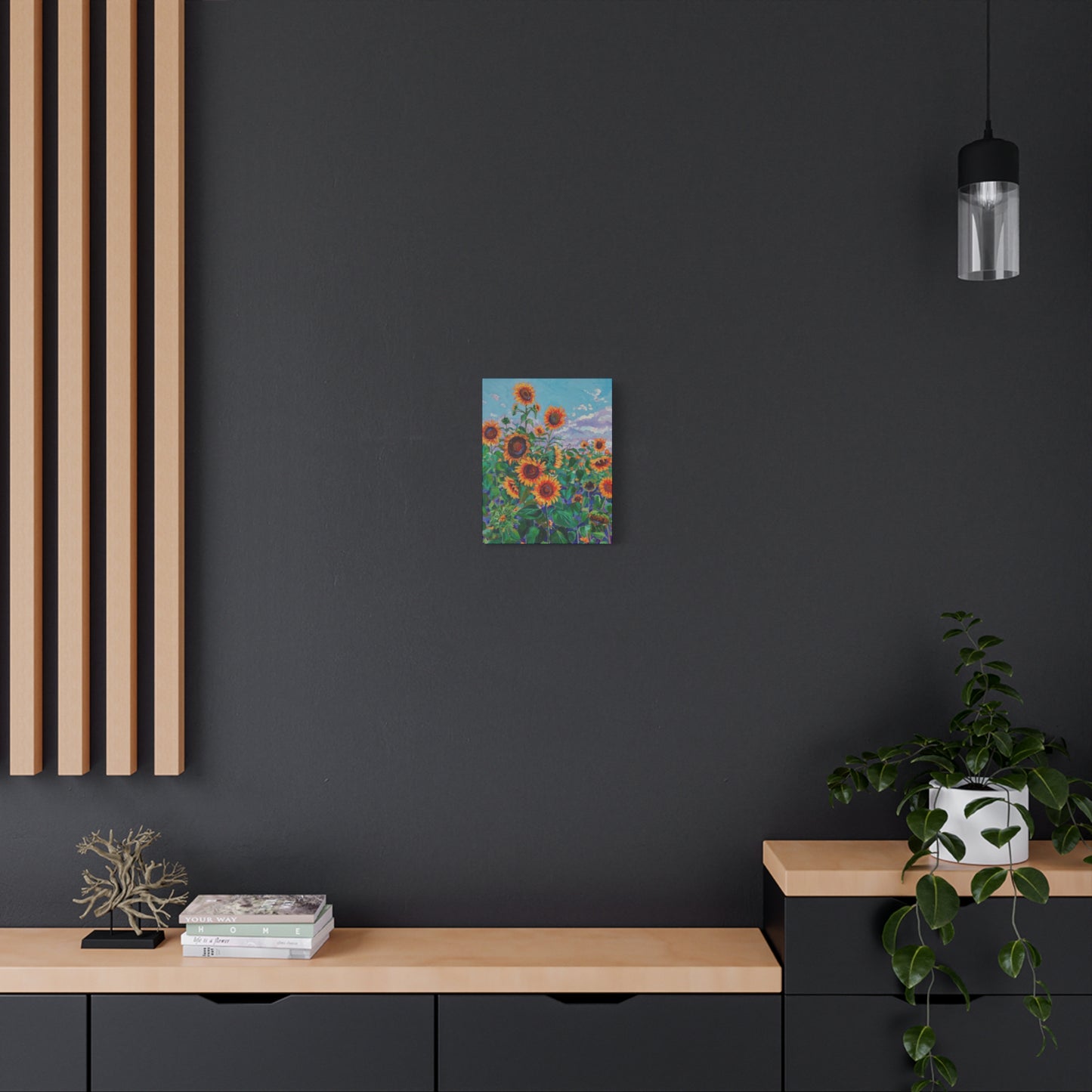 Sunflower field 5— Gallery Wrapped Canvas Reproduction
