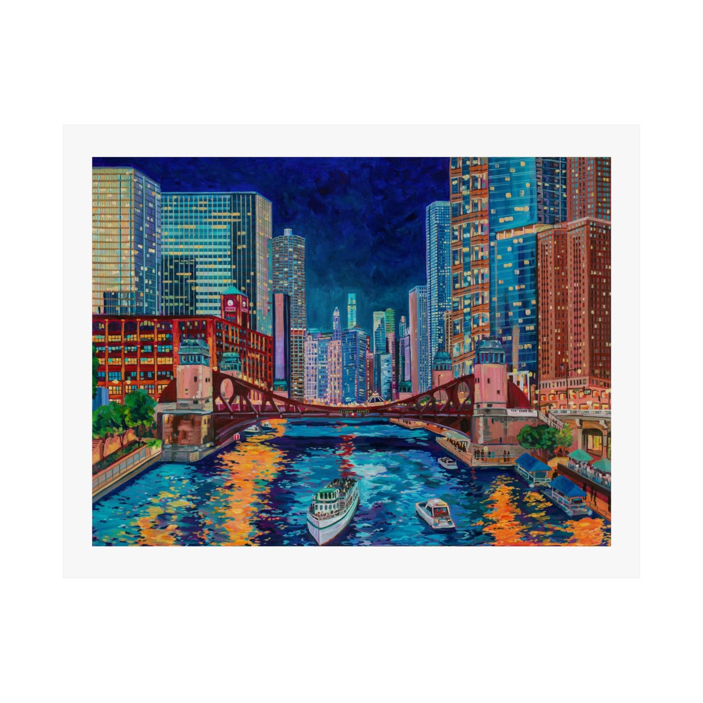 La Salle Street Bridge, Chicago—Matte Horizontal Fine Art Poster Reproductions