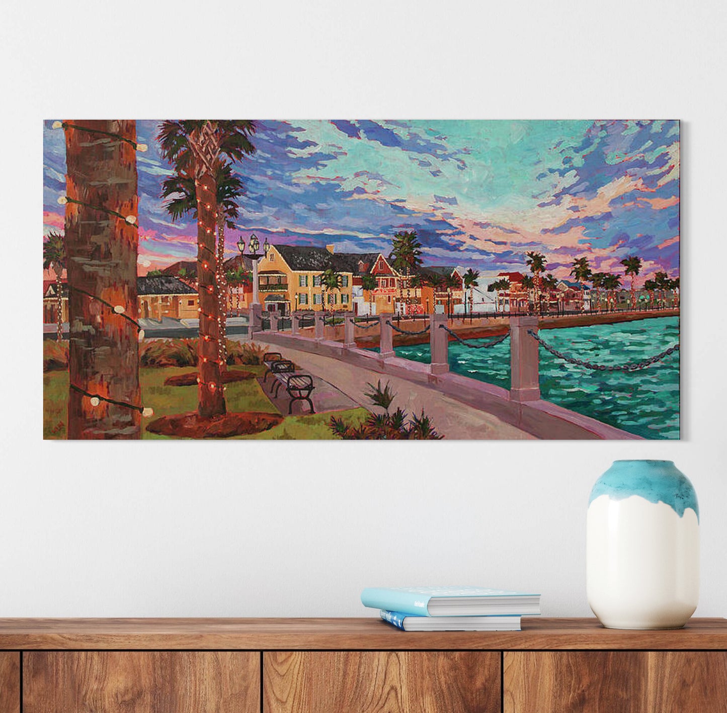 Along Avenida Menendez - St Augustine original painting