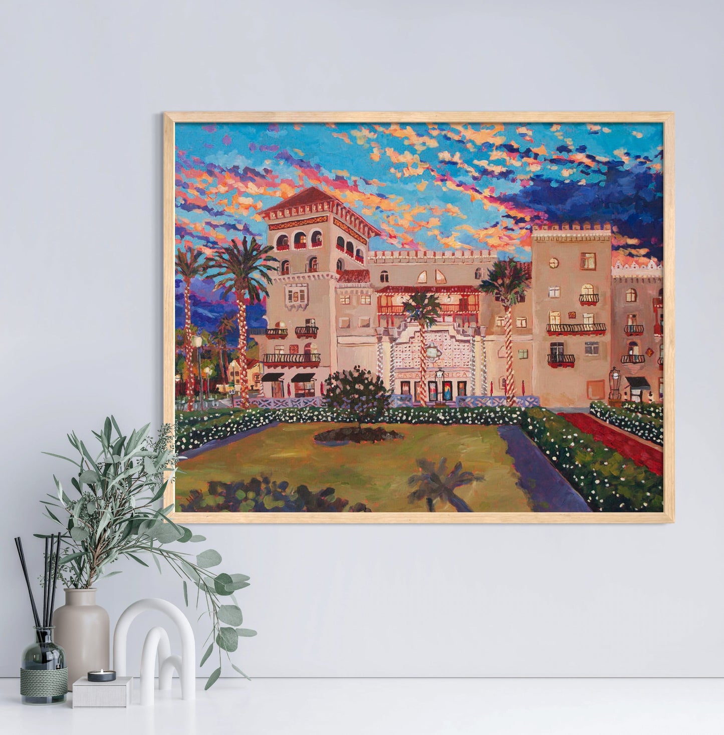 Casa Monica at Dusk St Augustine Original Painting