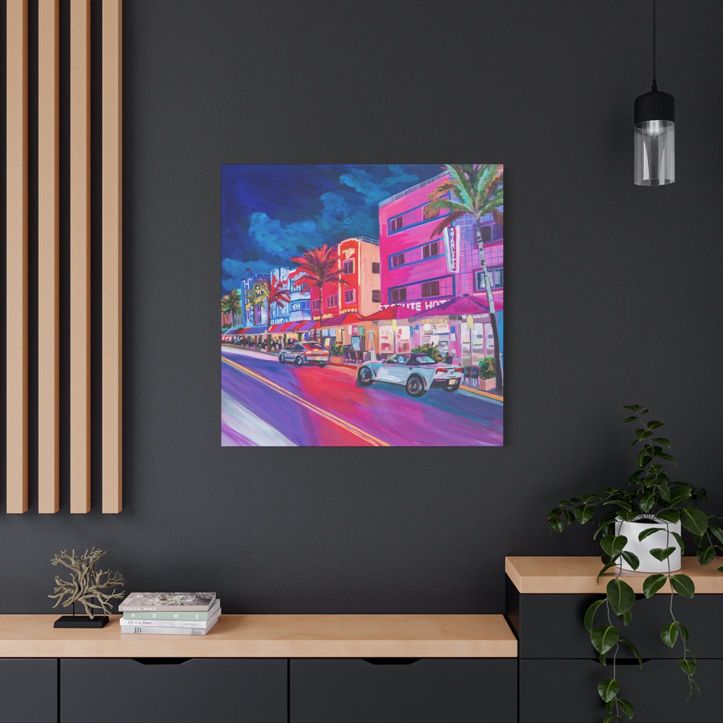 Starlite Hotel- South Beach Miami —Matte Canvas, Stretched, 1.25"