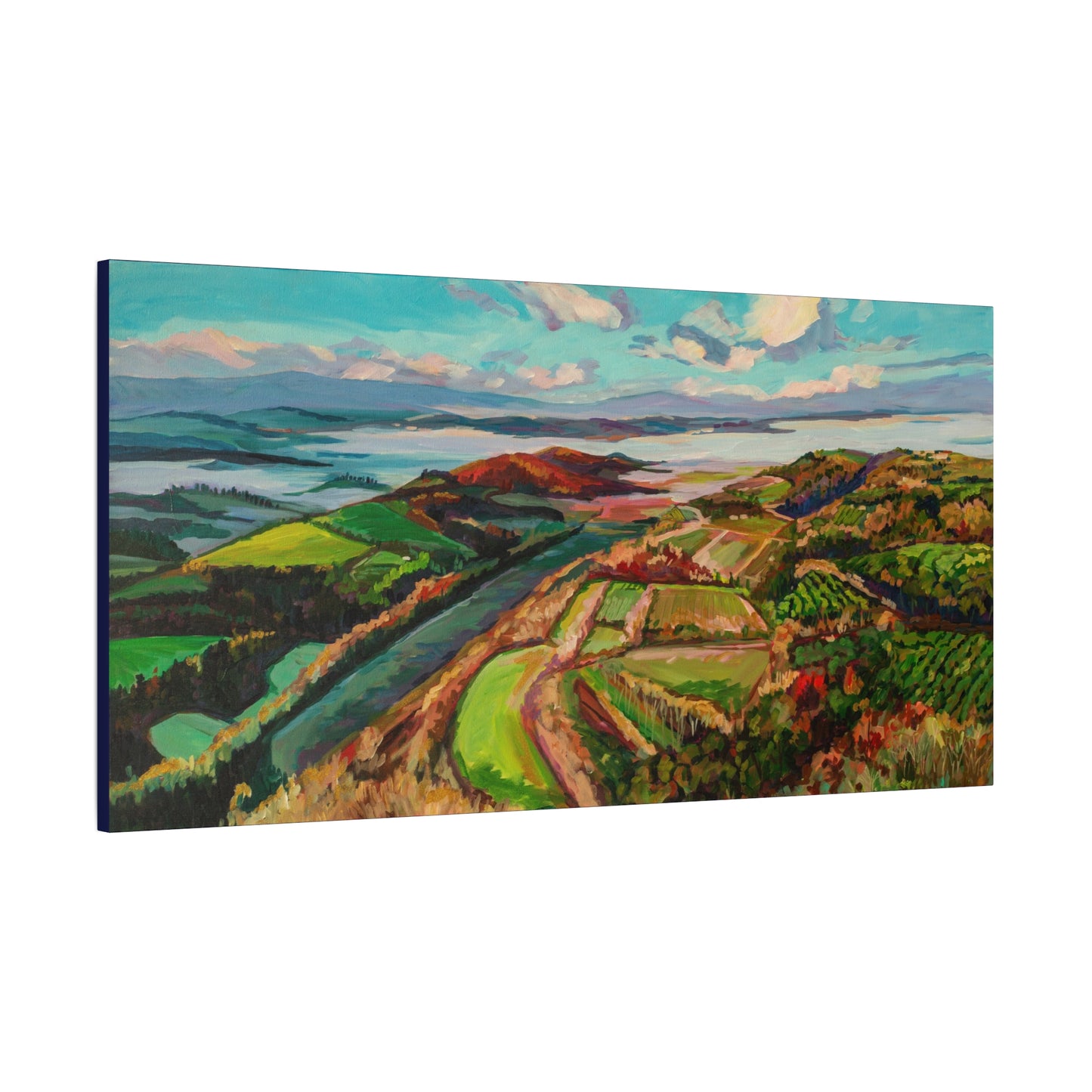 Morning Mist over Tuscany 2— Gallery Wrapped Canvas Reproduction