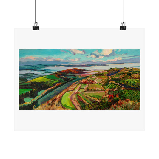 Morning Mist over Tuscany 2—Matte Horizontal Poster Reproduction