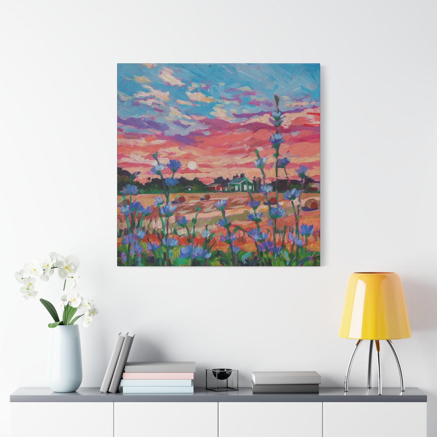 Chicory at Sunrise—Matte Canvas, Stretched, 1.25"