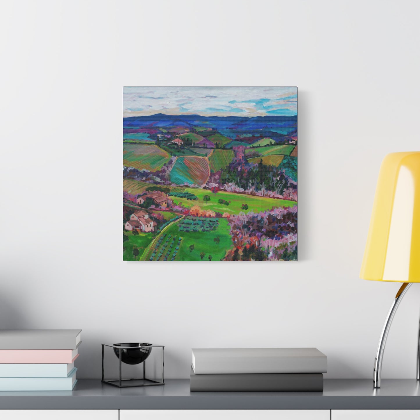 Rolling Tuscan farmland, Italy-Left Panel —Matte Canvas, Stretched, 1.25"