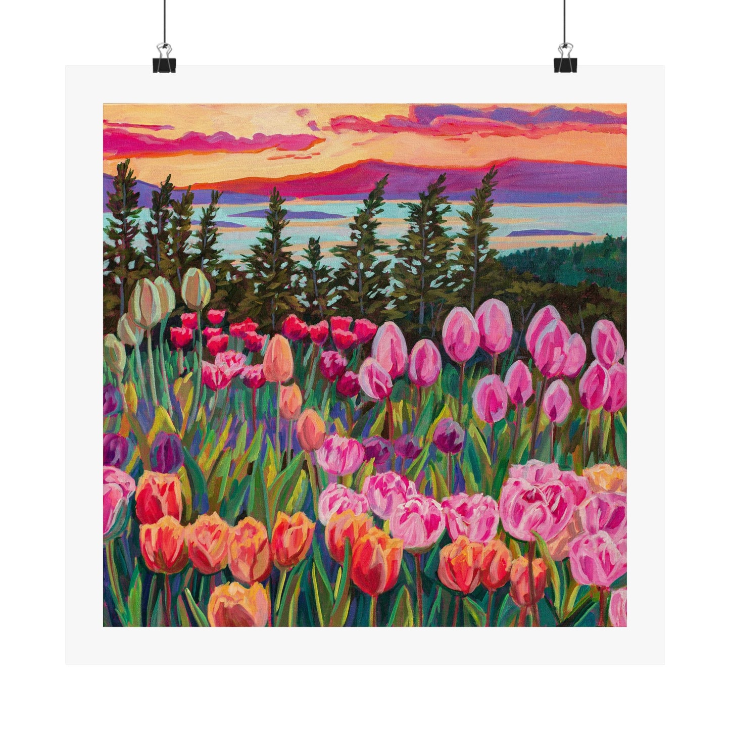 Wonder garden series- Tulip Sunset— Matte Paper Poster Reproduction