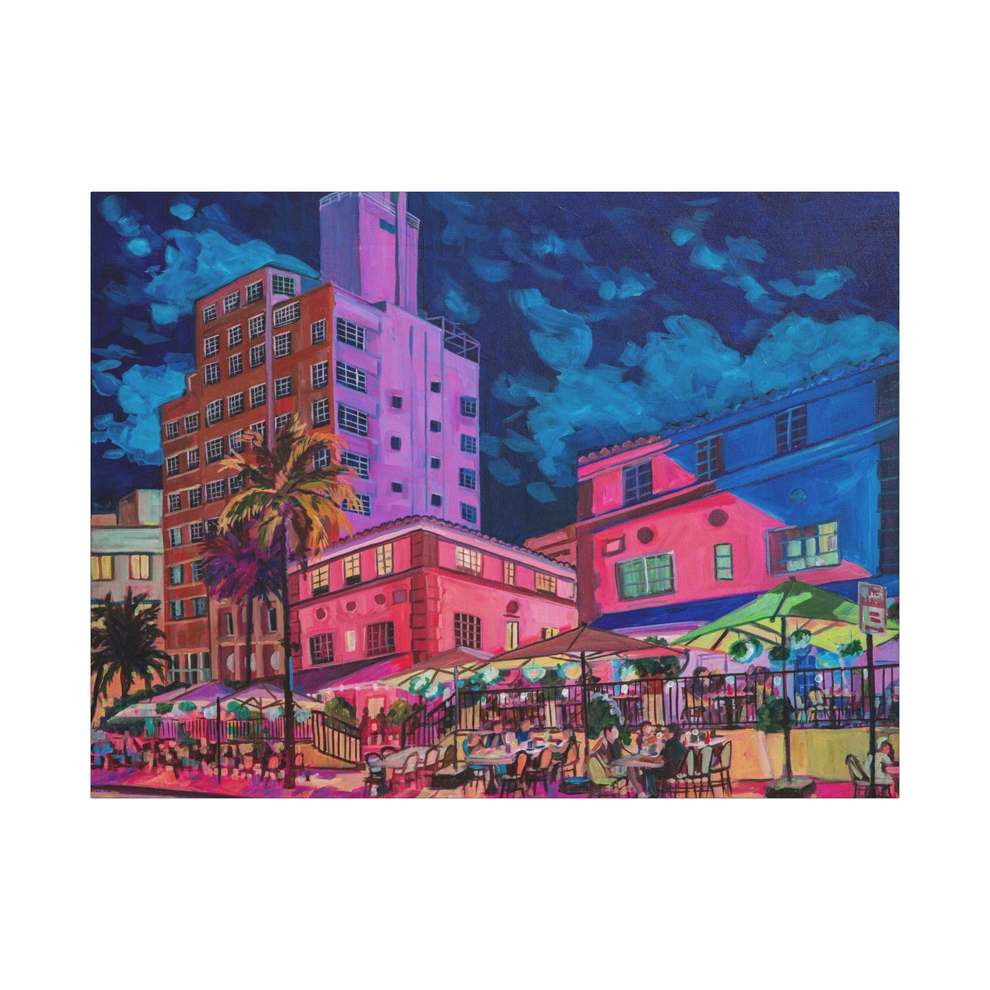 Les Deux Fontaines and the Tides South Beach Condo Miami—Matte Canvas, Stretched, 1.25"