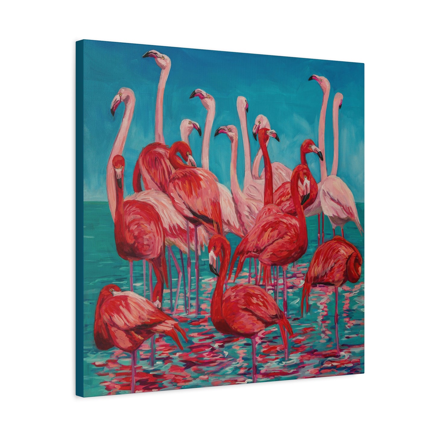 Flamboyance of Flamingos—Matte Canvas, Stretched, 1.25"