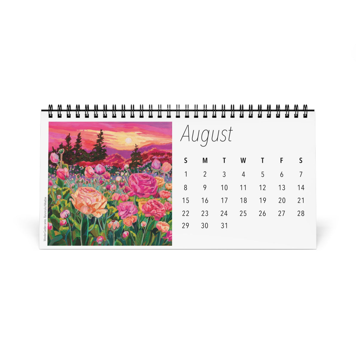 Fabulous Florals 2027 Desktop Calendar