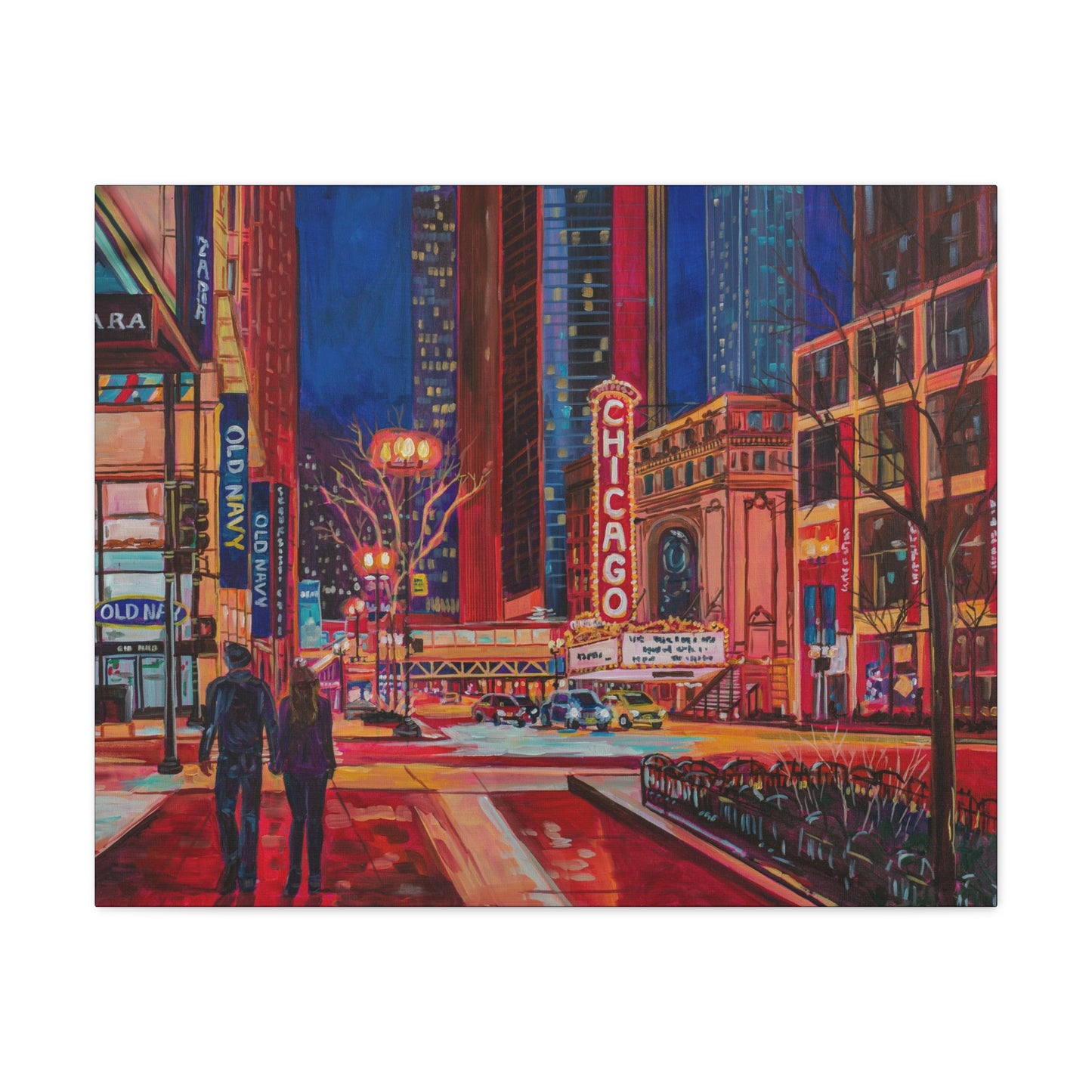 Chicago Theatre— Gallery Wrapped Canvas Reproduction