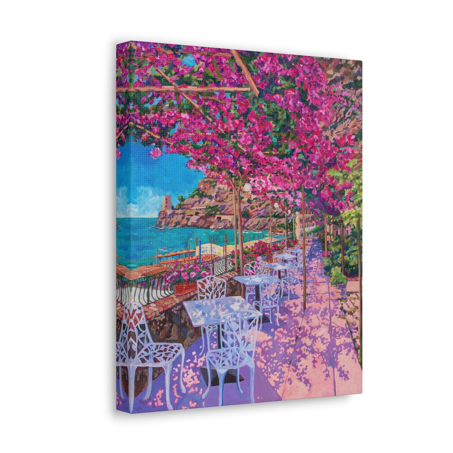 Pupetto's Cafe, Positano, Italy — Gallery Wrapped Canvas Reproduction