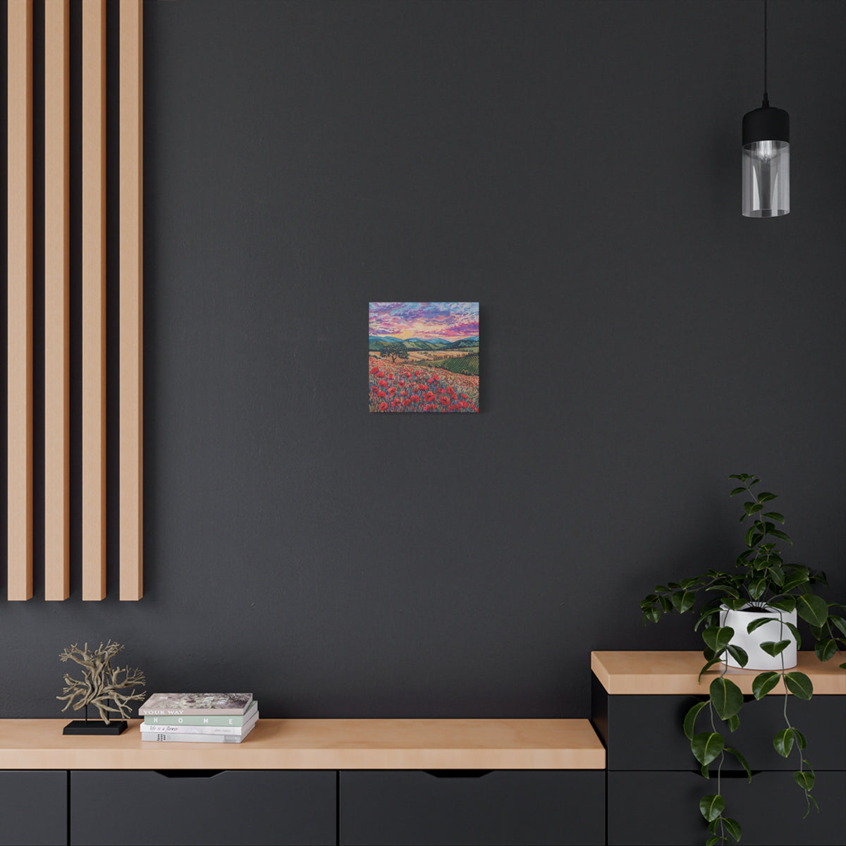 Tuscan Poppies and Poplars —Matte Canvas, Stretched, 1.25"
