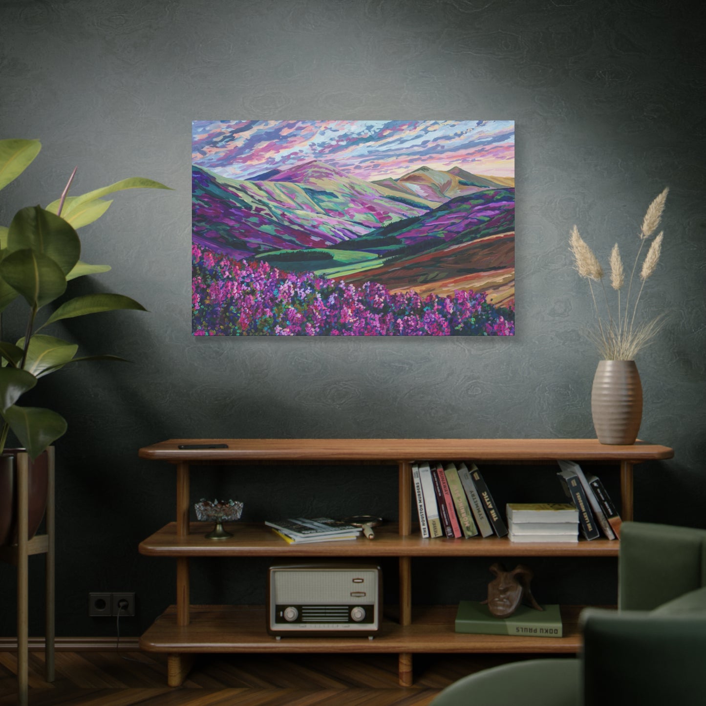 Heather in the Hills, West Linton-Scotland —Matte Canvas, Stretched, 1.25"