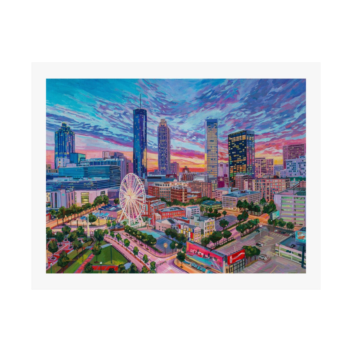 Atlanta Sunset—Matte Horizontal Fine Art Poster Reproductions