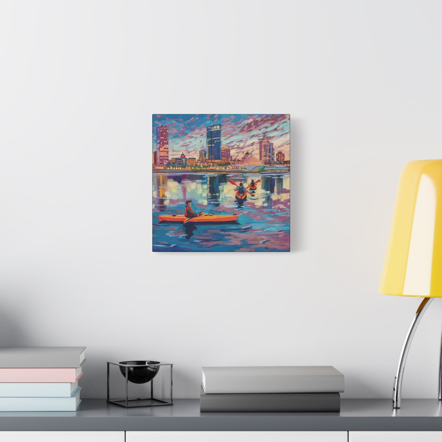 Sunset Kayak- Milwaukee— Gallery Wrapped Canvas Reproductions