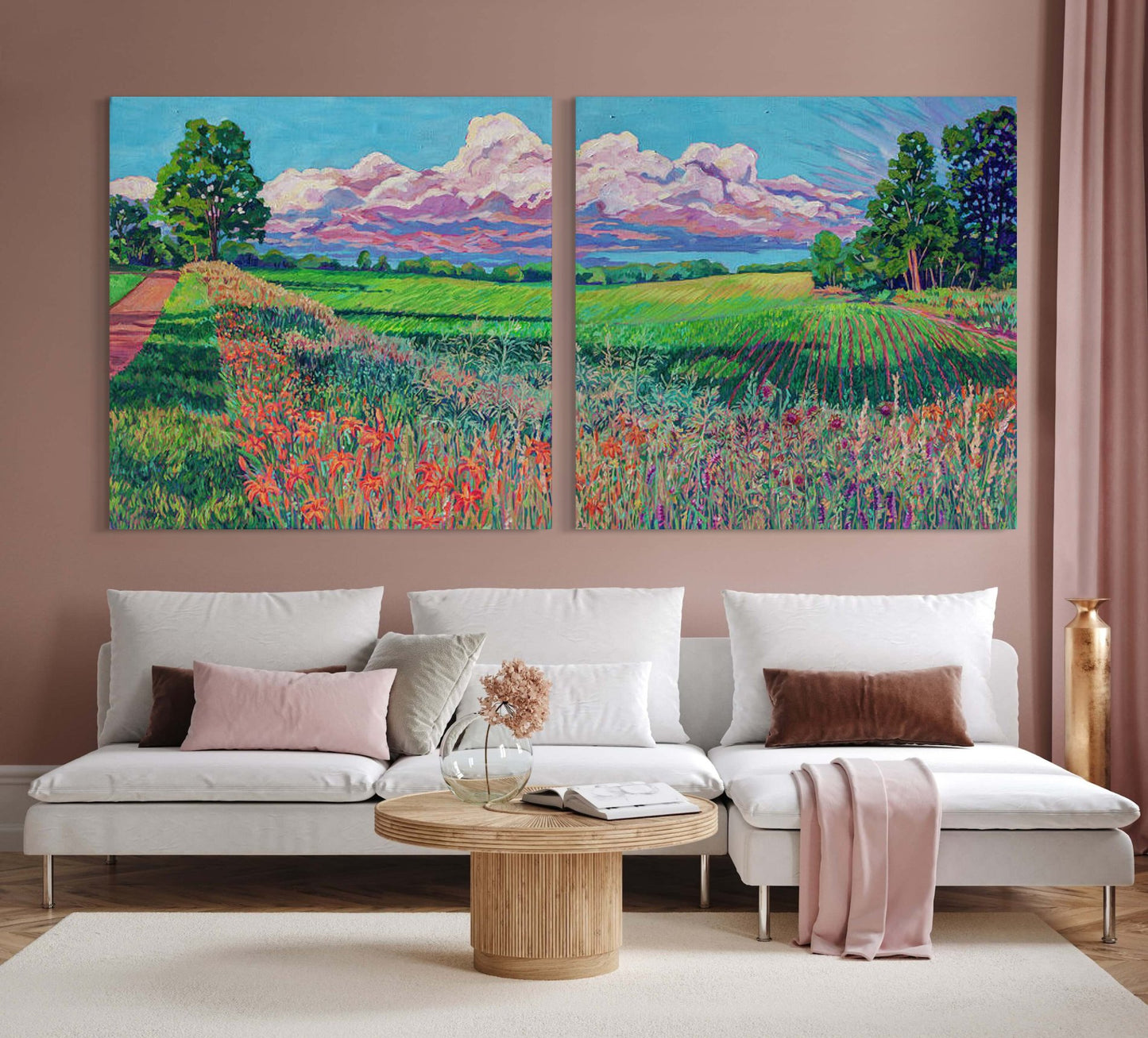 Heartland Panoramic Diptych original painting