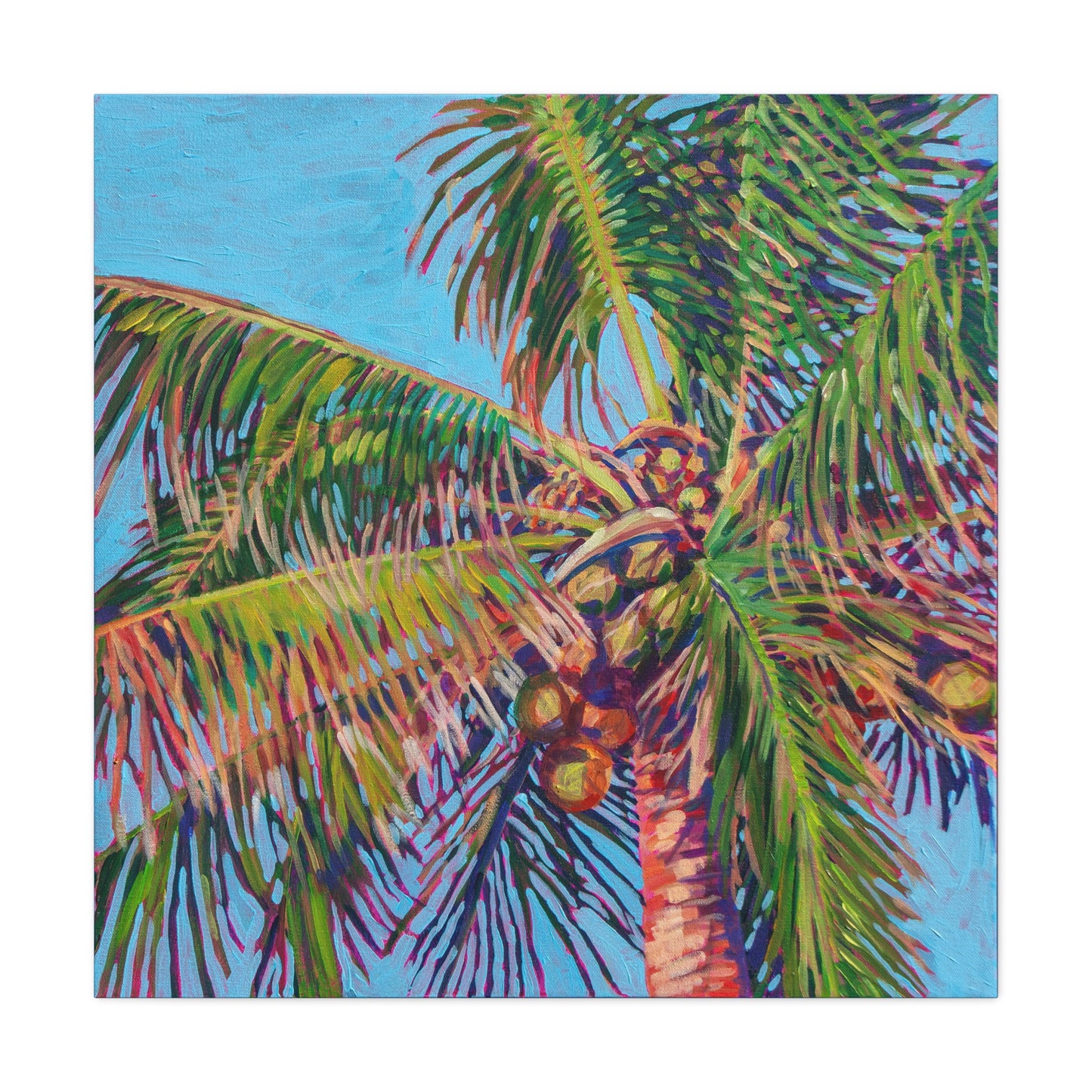 Palm detail #9 —Matte Canvas, Stretched, 1.25"