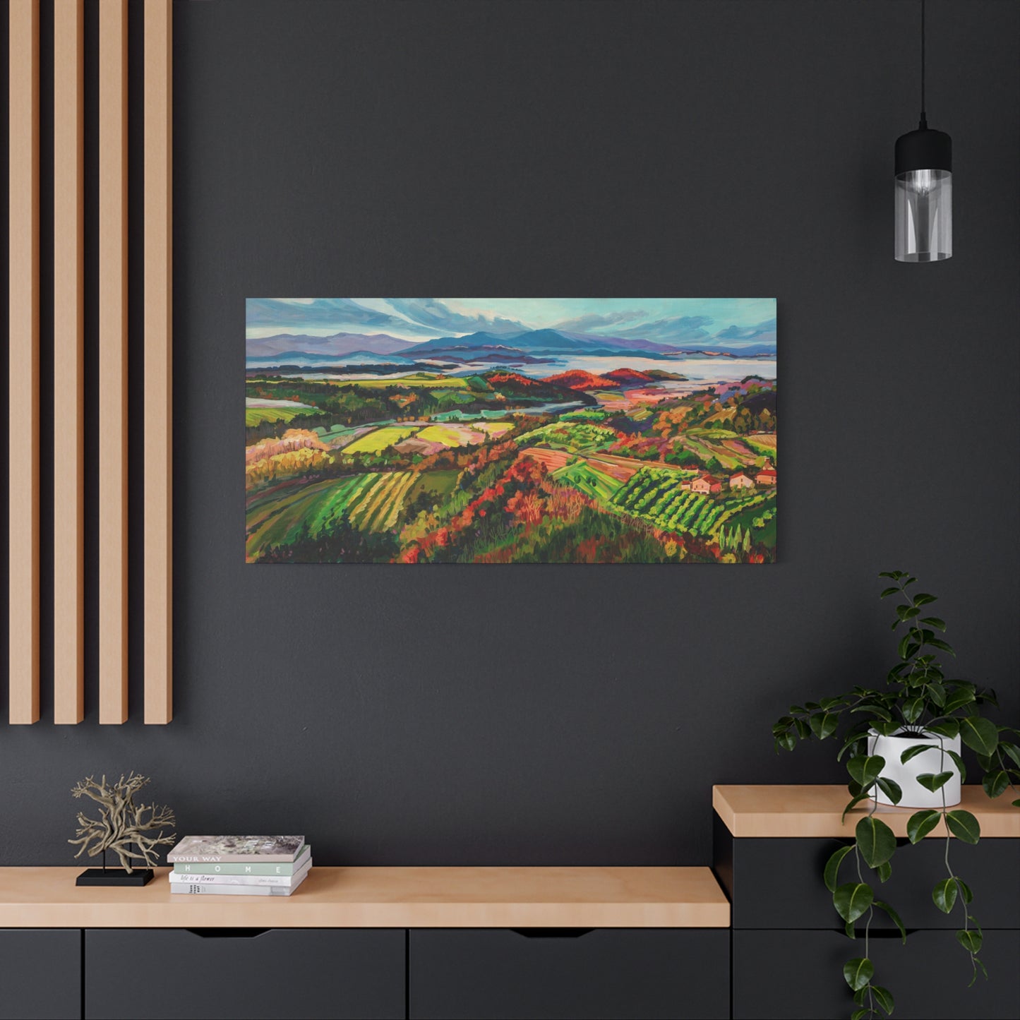 Morning Mist over Tuscany 1— Gallery Wrapped Canvas Reproduction