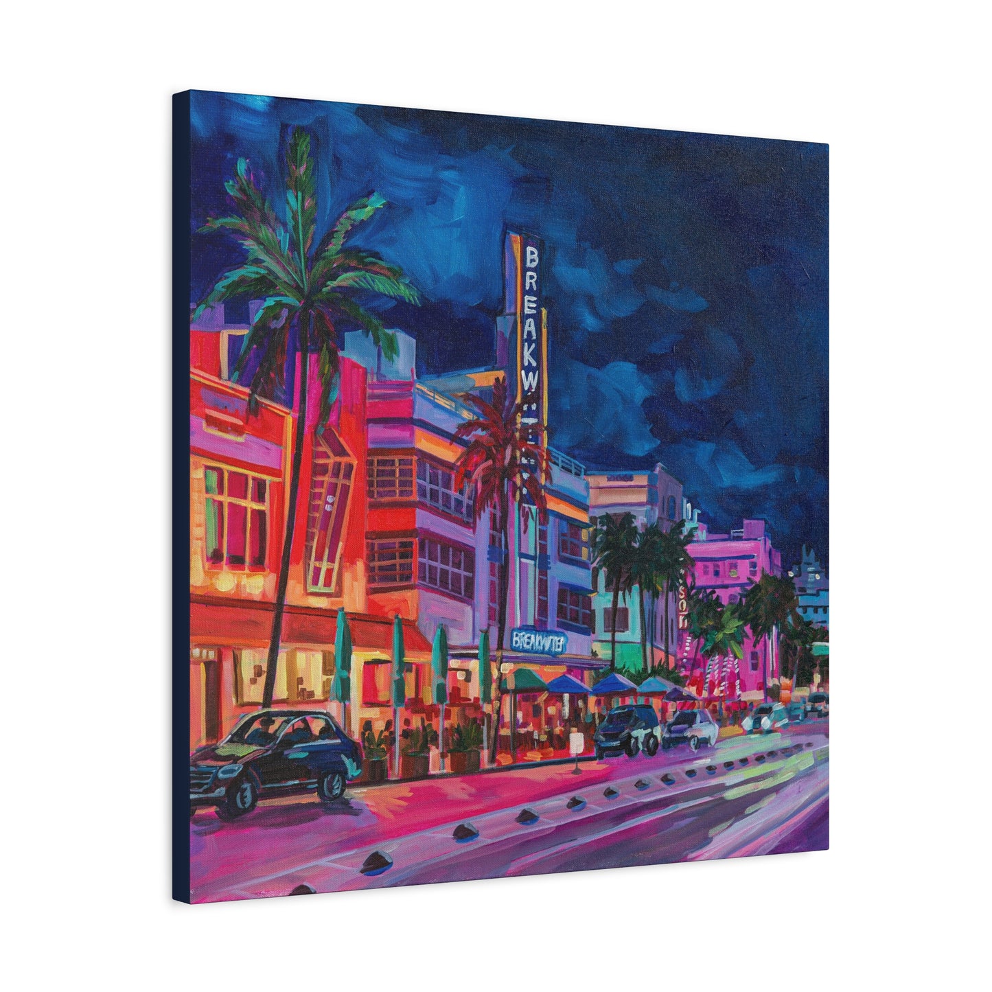 The Breakwater Hotel- South Beach Miami—Matte Canvas, Stretched, 1.25"