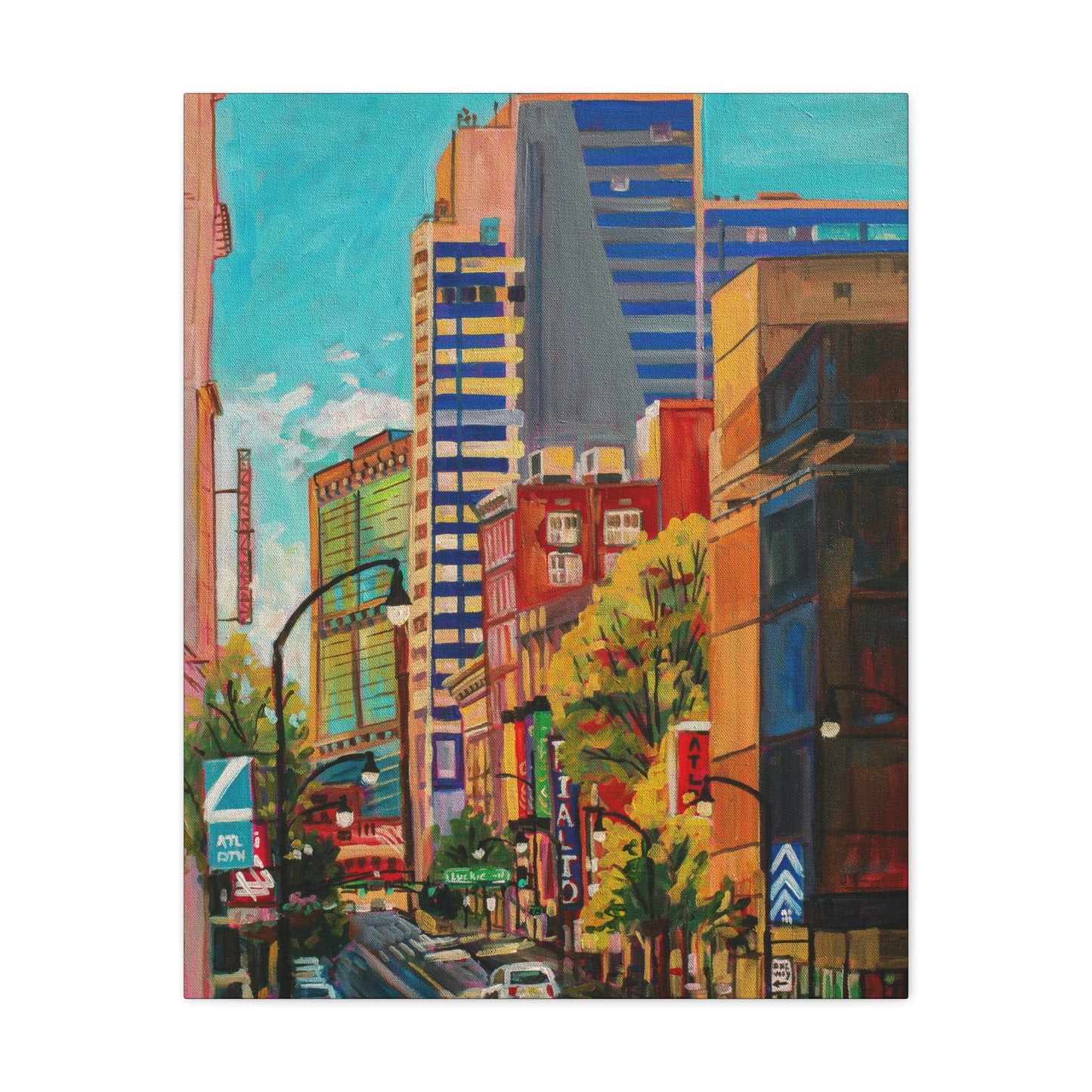 Atlanta Street Scene 2 (Rialto Center for the Arts)—Matte Canvas, Stretched, 1.25"