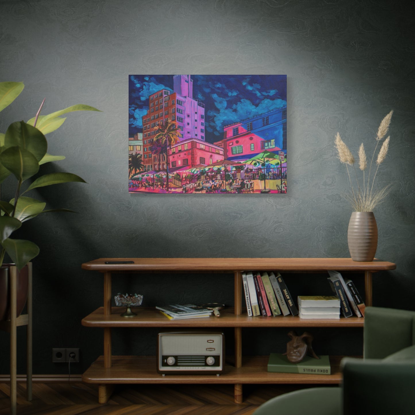 Les Deux Fontaines and the Tides South Beach Condo Miami—Matte Canvas, Stretched, 1.25"