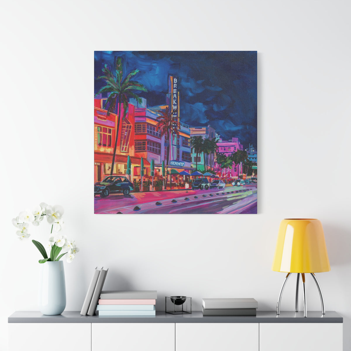 The Breakwater Hotel- South Beach Miami—Matte Canvas, Stretched, 1.25"