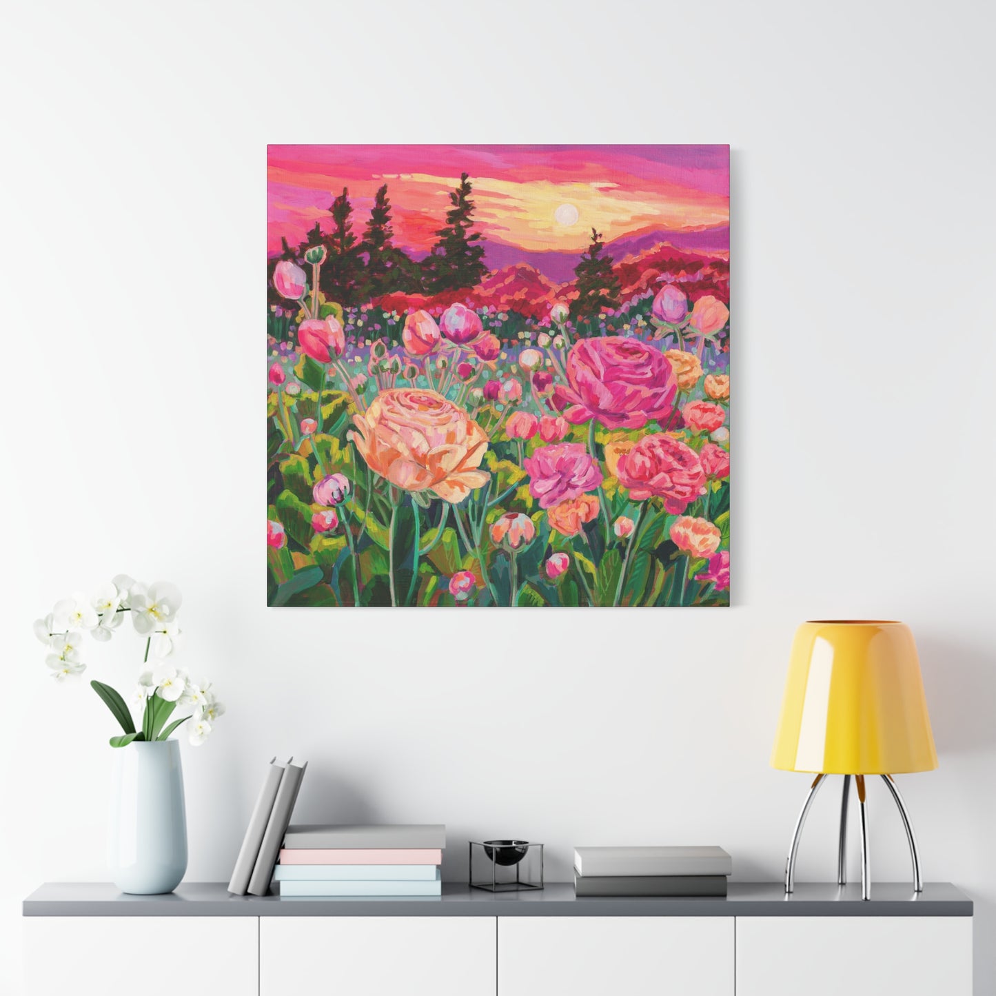 Wonder garden series- ranunculus—Matte Canvas, Stretched, 1.25"