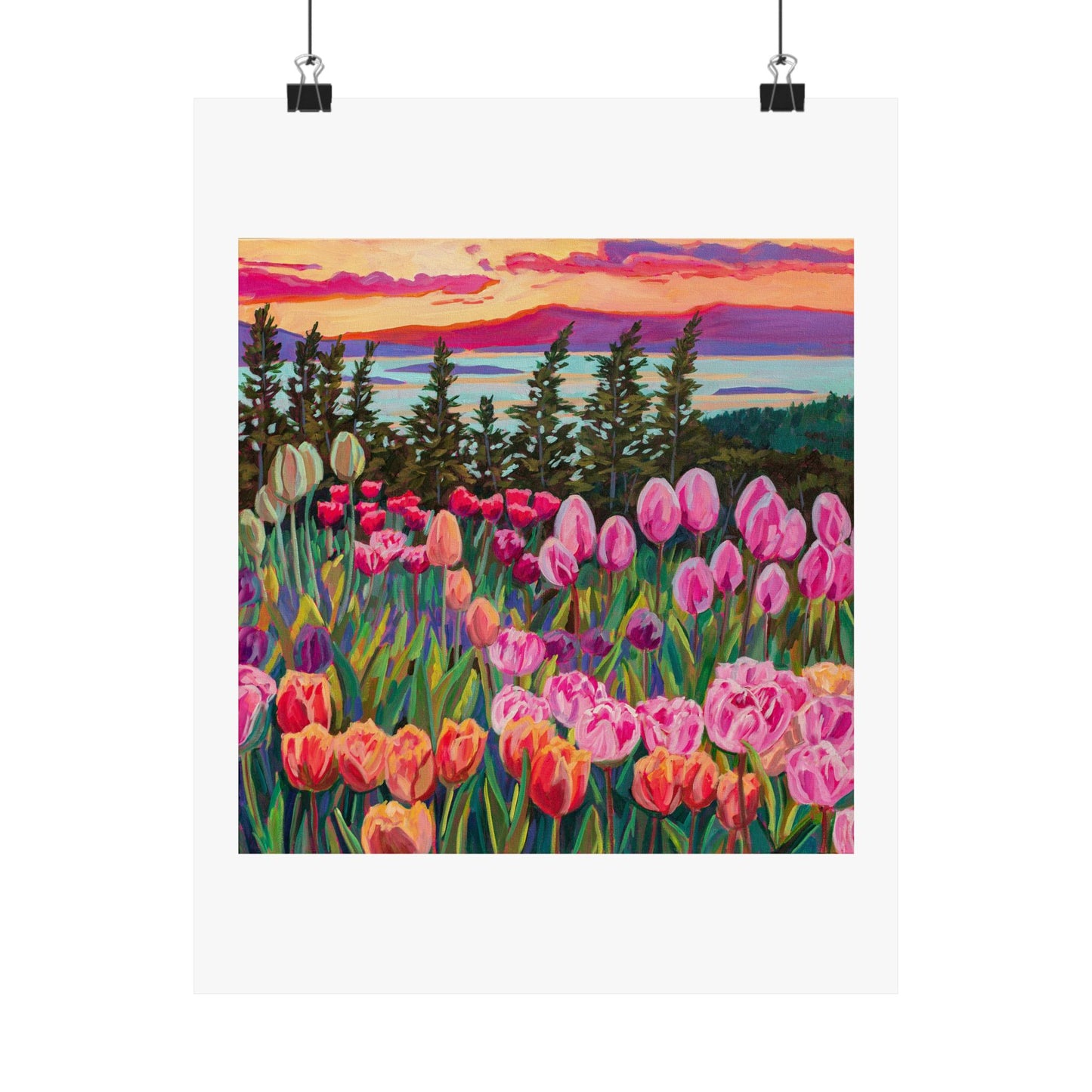 Wonder garden series- Tulip Sunset— Matte Paper Poster Reproduction