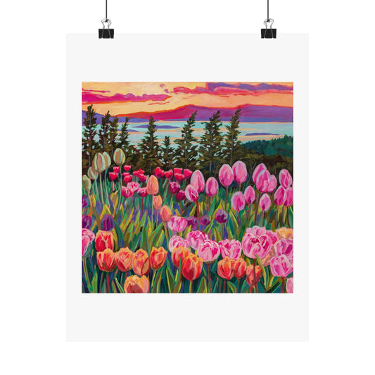 Wonder garden series- Tulip Sunset— Matte Paper Poster Reproduction