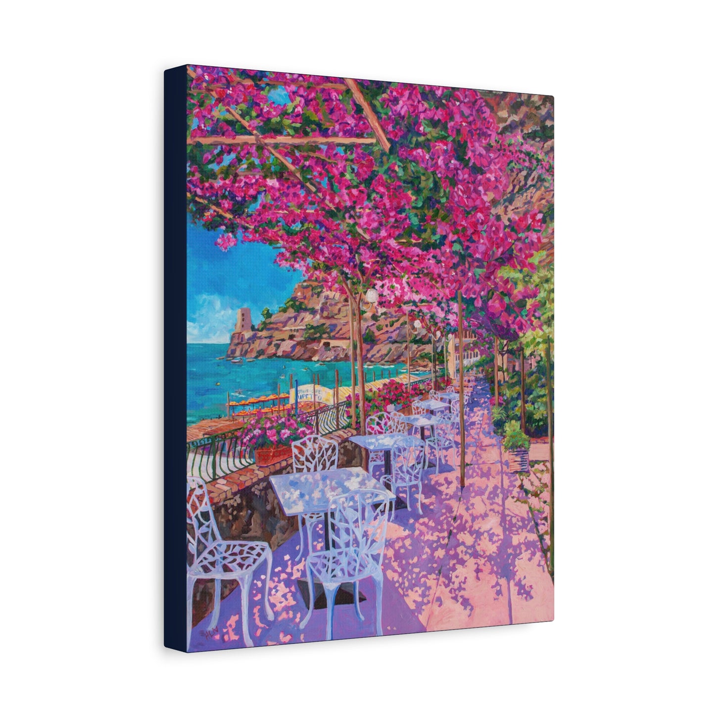 Pupetto's Cafe, Positano, Italy — Gallery Wrapped Canvas Reproduction