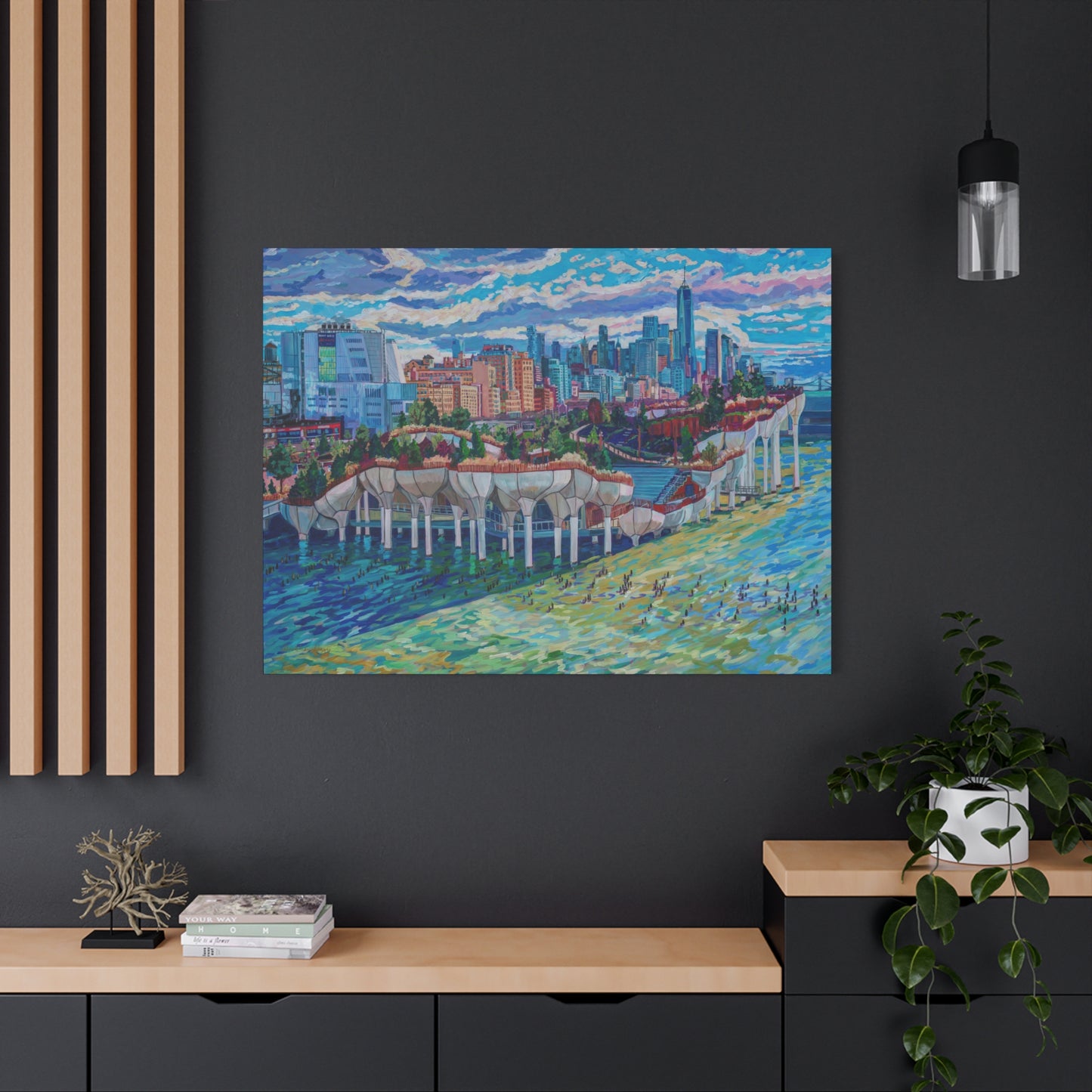 Little Island and Downtown Manhattan —Matte Canvas, Stretched, 1.25"