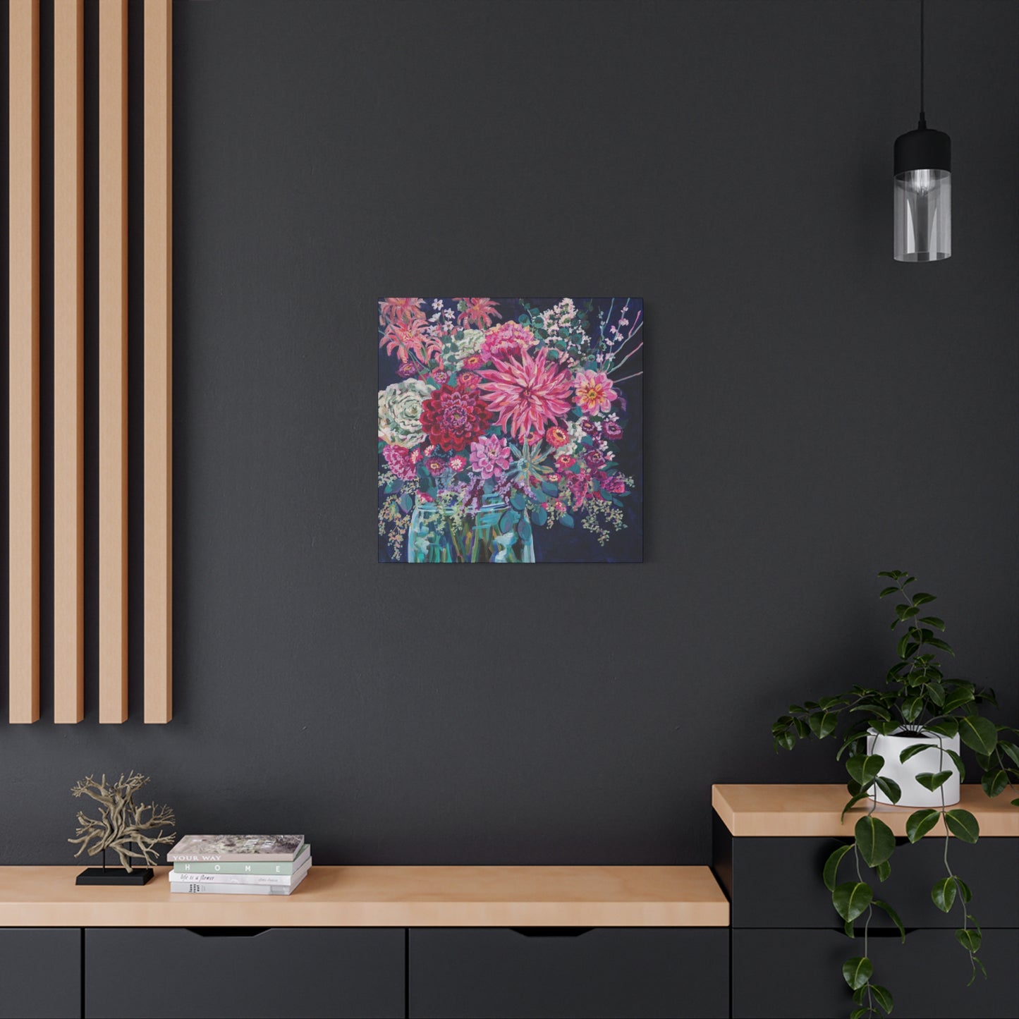 Warm Winter Floral Still Life —Matte Canvas, Stretched, 1.25"