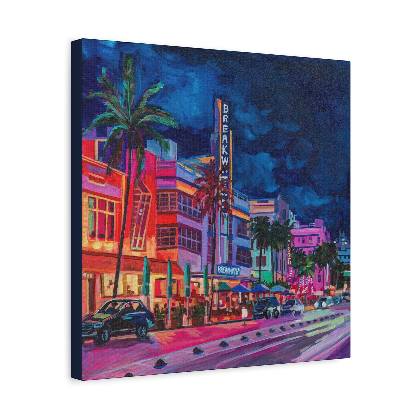 The Breakwater Hotel- South Beach Miami—Matte Canvas, Stretched, 1.25"