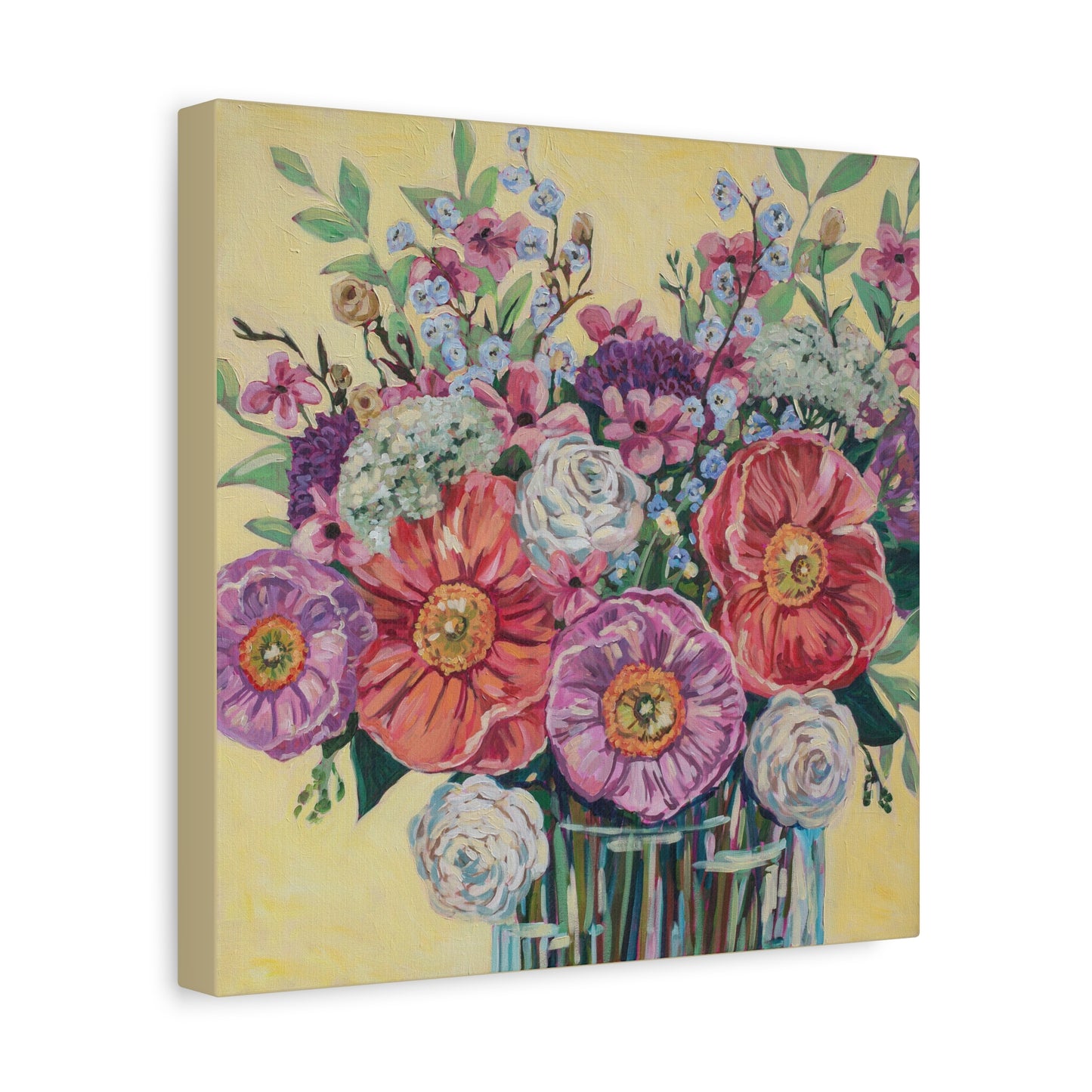Bright Hibiscus Blooms—Matte Canvas, Stretched, 1.25"