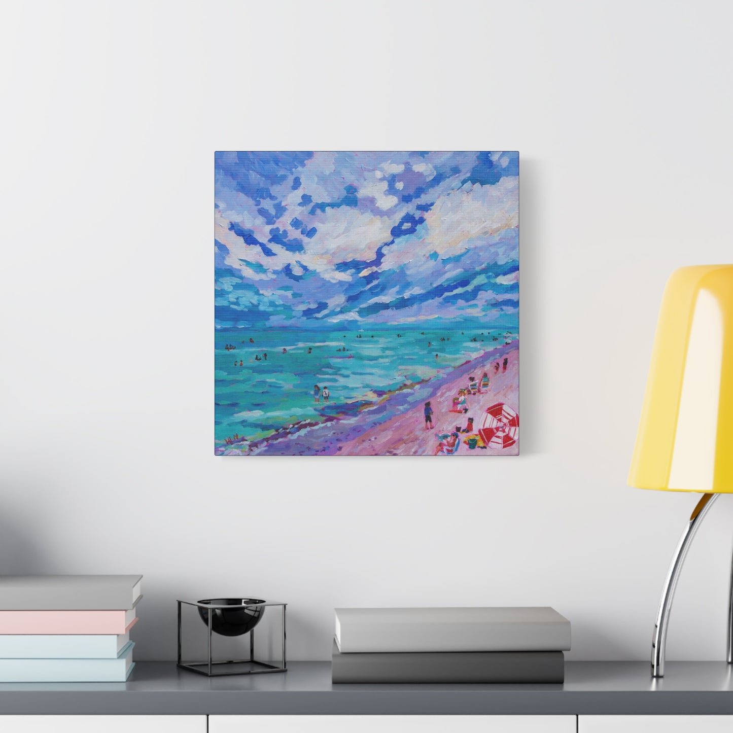 Busy Relaxing Beach Left Panel—Matte Canvas, Stretched, 1.25"