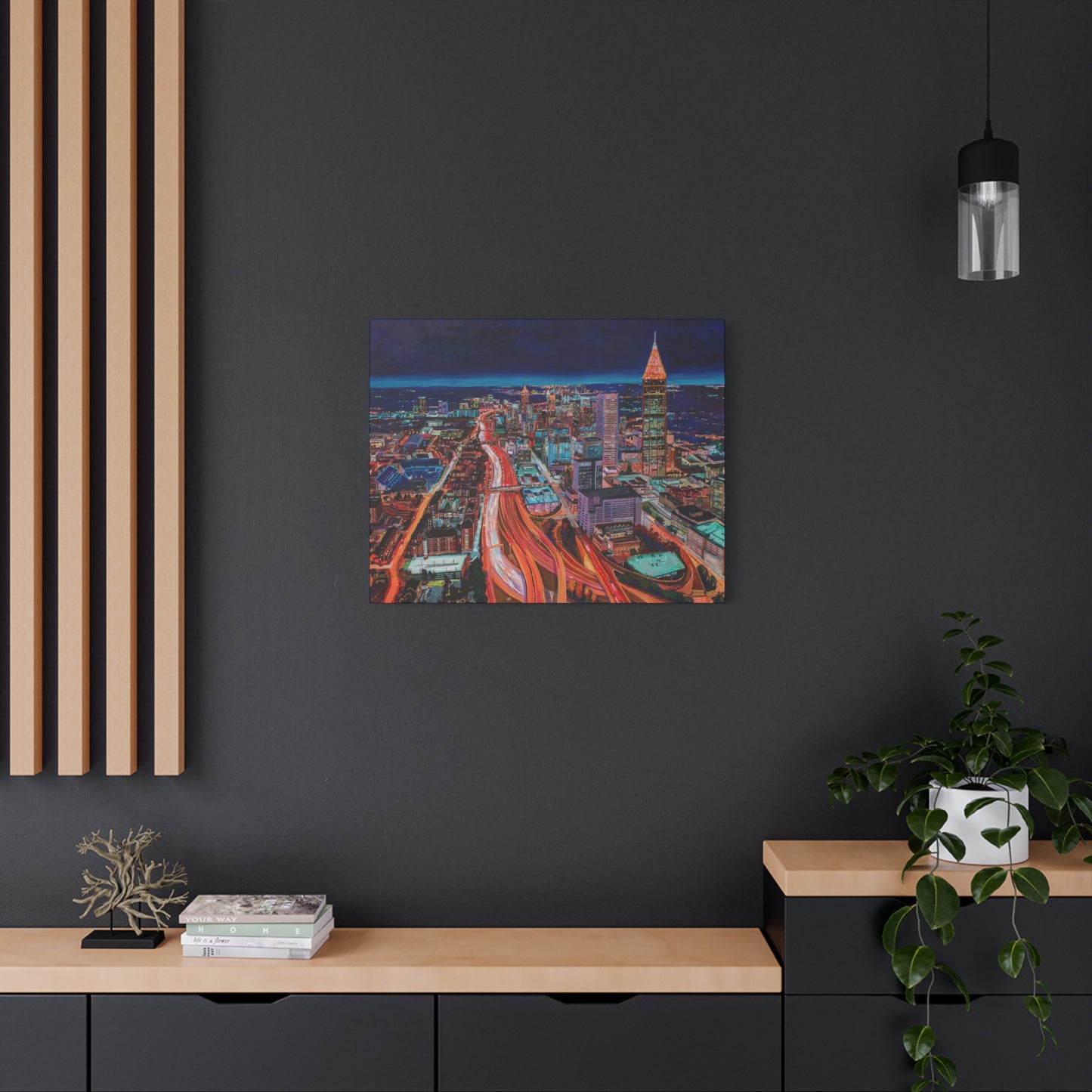 Atlanta Night Skyline —Matte Canvas, Stretched, 1.25"